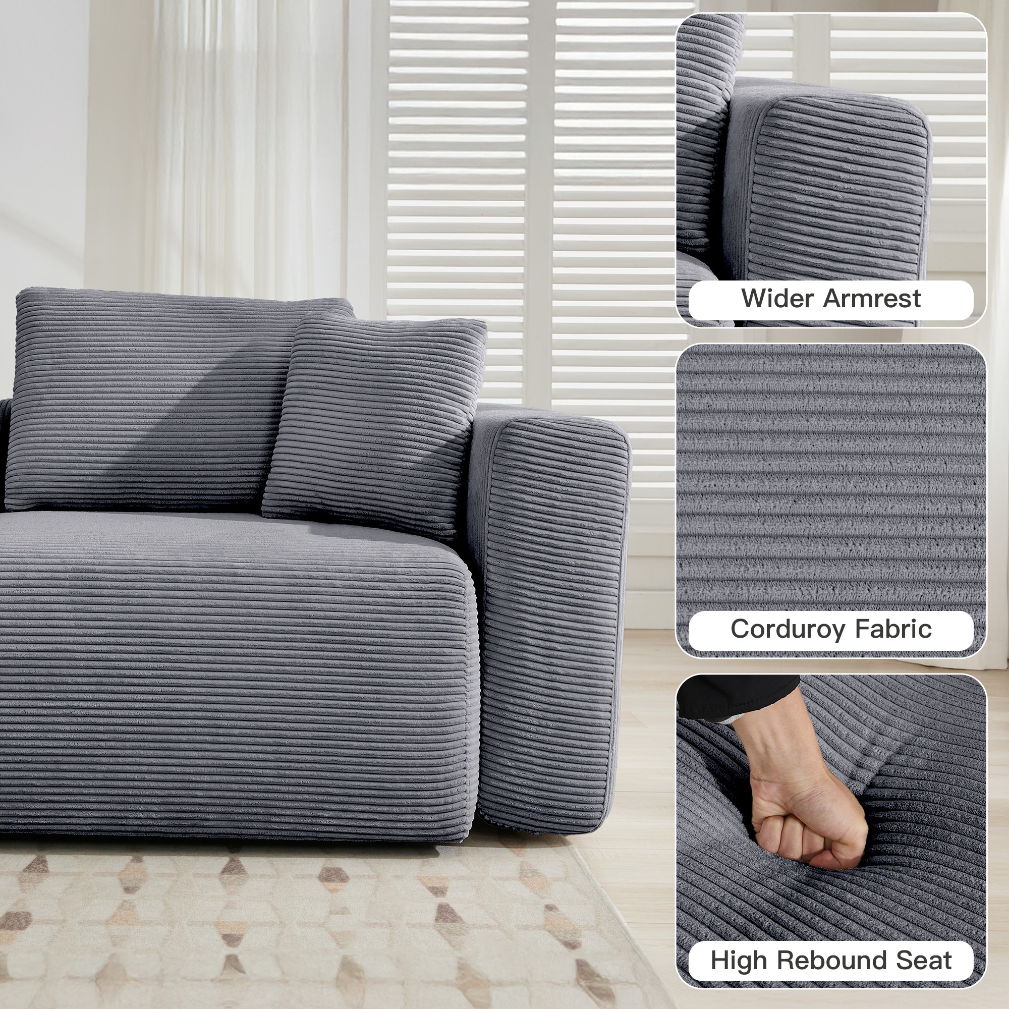 VOUA SAF-PLSDSCD-YE Sofas-Loveseats - View #6