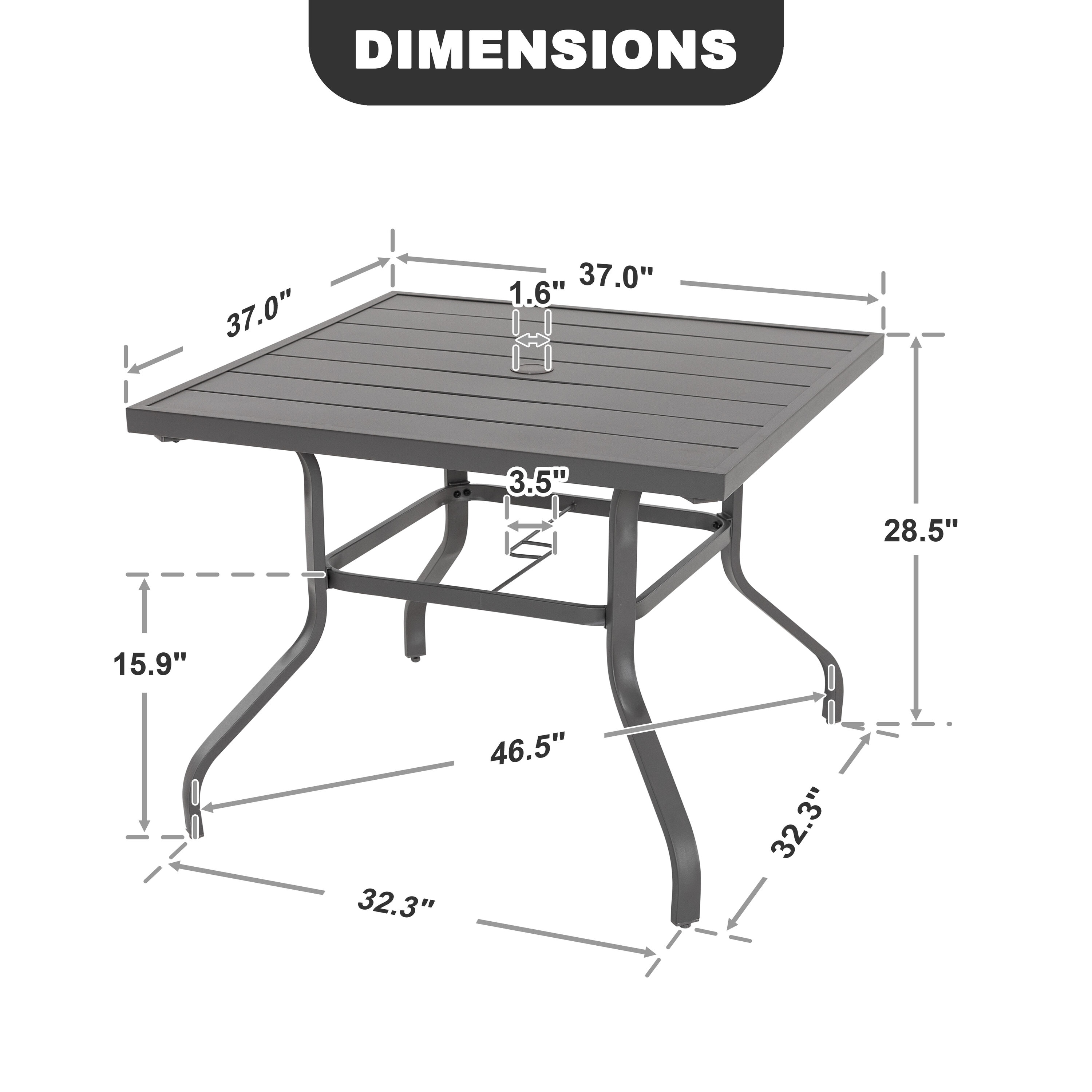 Nuu Garden TA102GR Patio-Tables - View #3