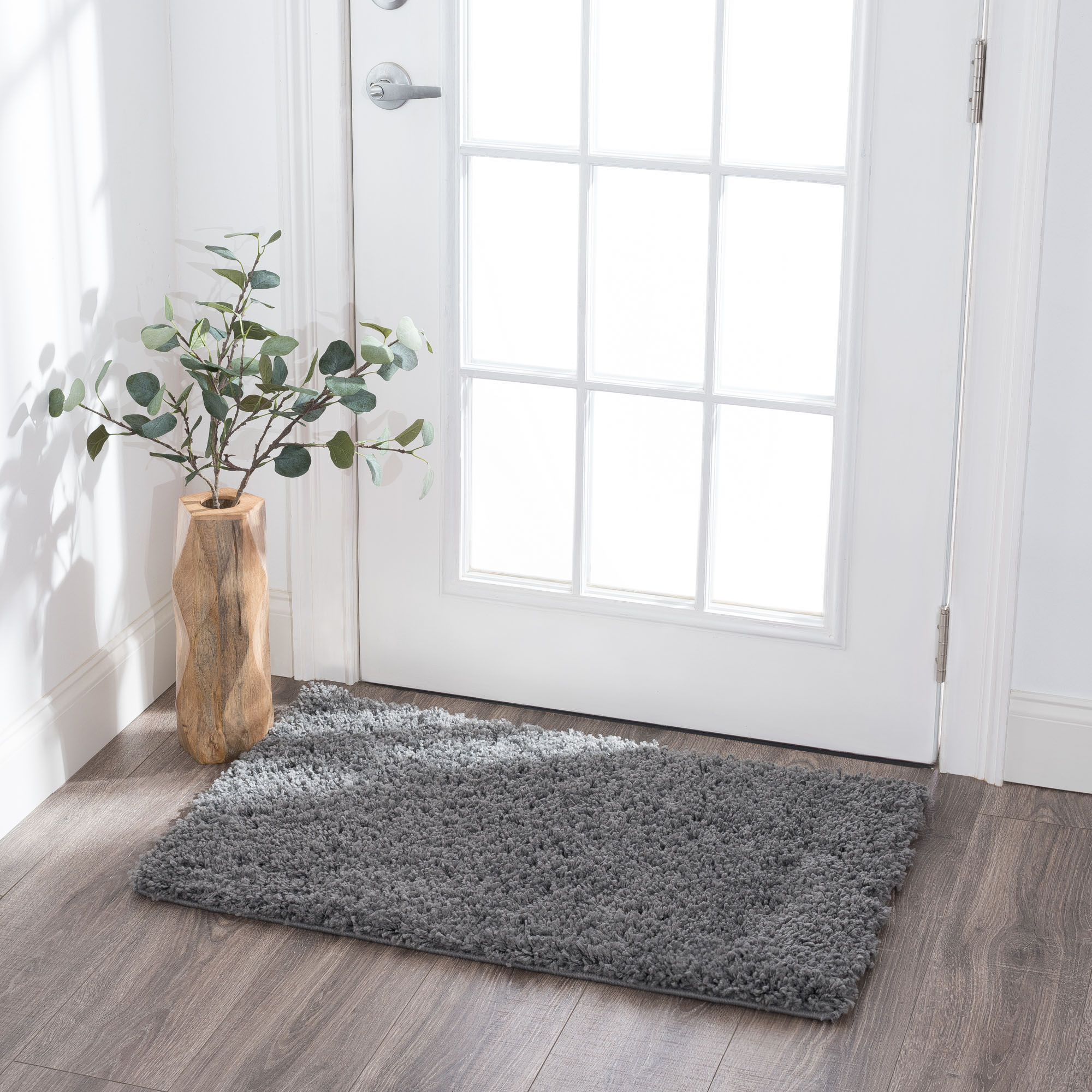 Tayse JRS1007 2X3 Jersey Shag 2 x 3 (ft) Loomed Polypropylene Grey Rectangular Indoor Throw rug