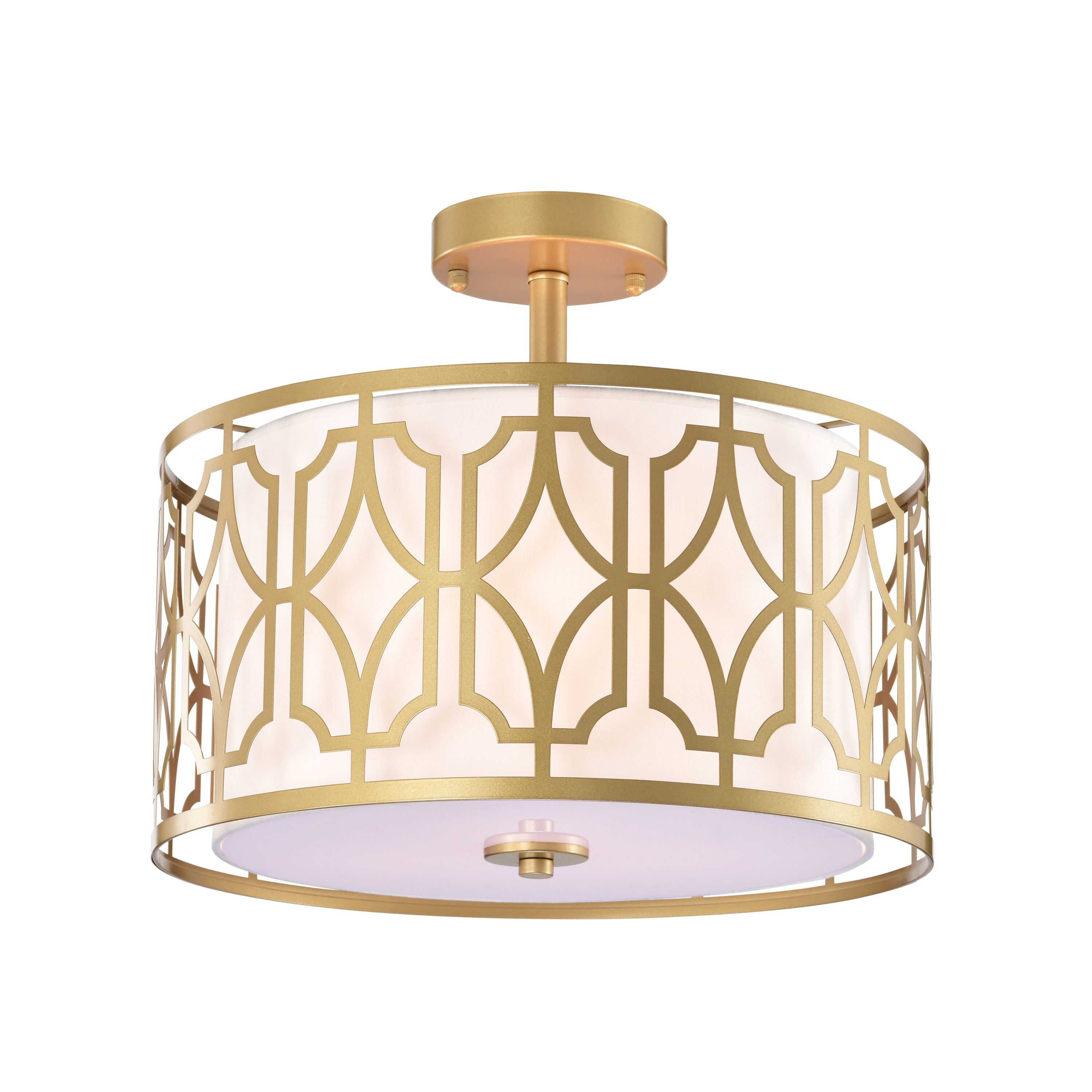 Greenville Signature HG88170 3 -Light 15-in Gold Flush Mount Light