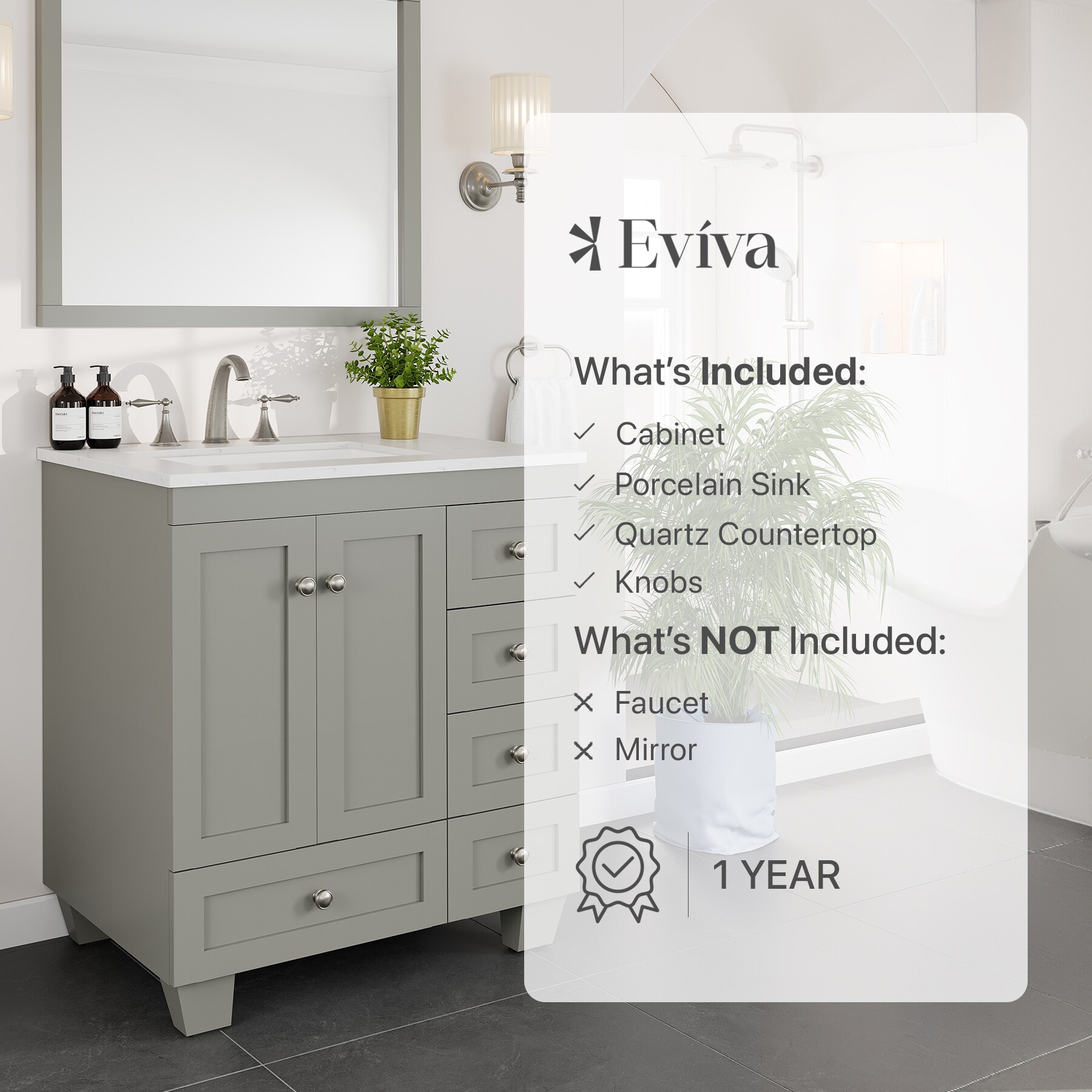 Eviva EVVN69-30GR-Q Bath-Vanity-Combo - View #7