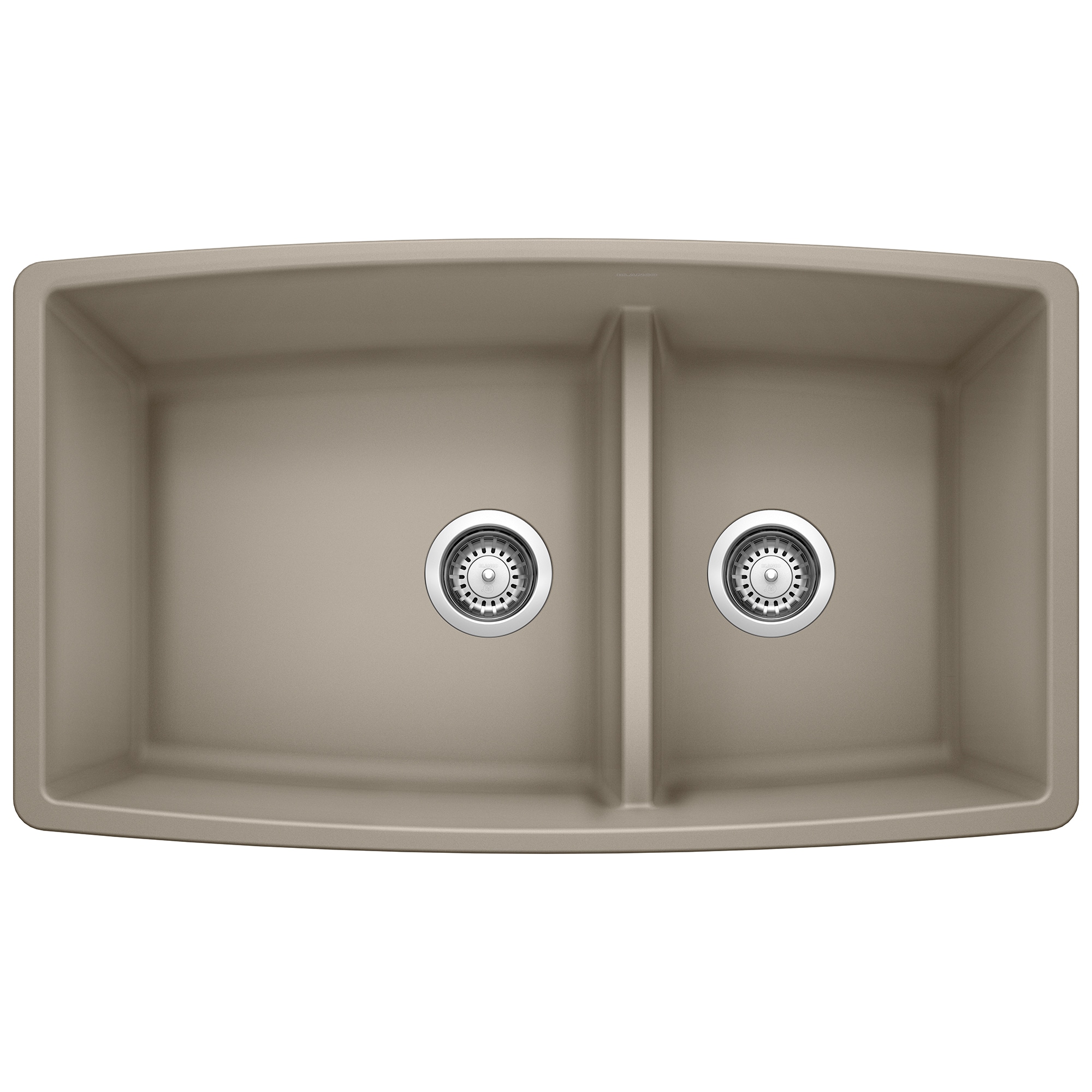 BLANCO 441315 Performa Silgranit Undermount 33-in x 19-in Granite Double offset bowl Kitchen Sink