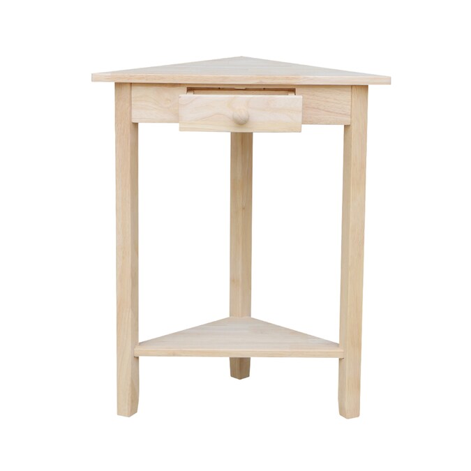 International Concepts Unfinished Wood, Unfinished Wood End Table With Drawer