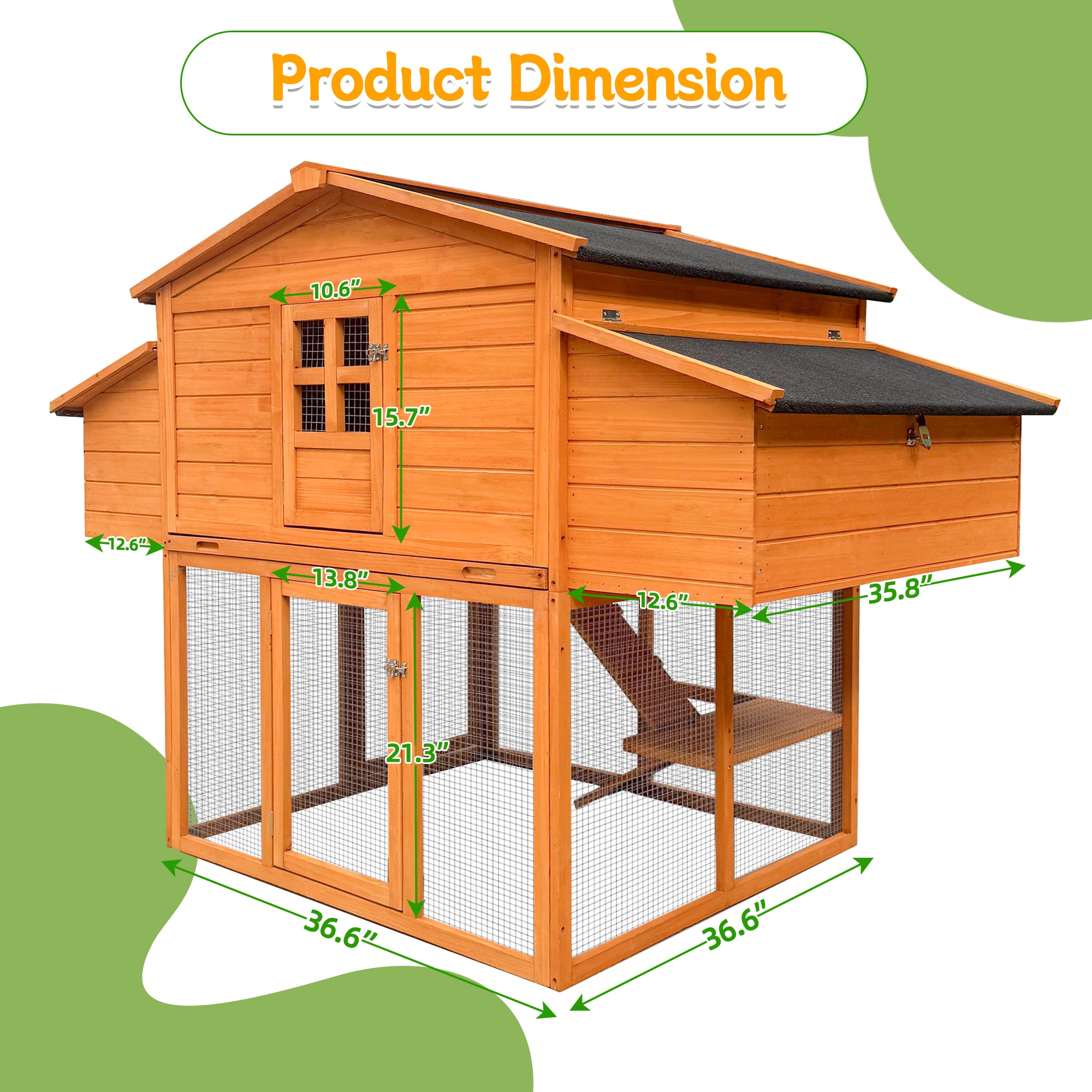 Anysun AS-TOS4MPC006-B0 Chicken-Coops-Rabbit-Hutches - View #6
