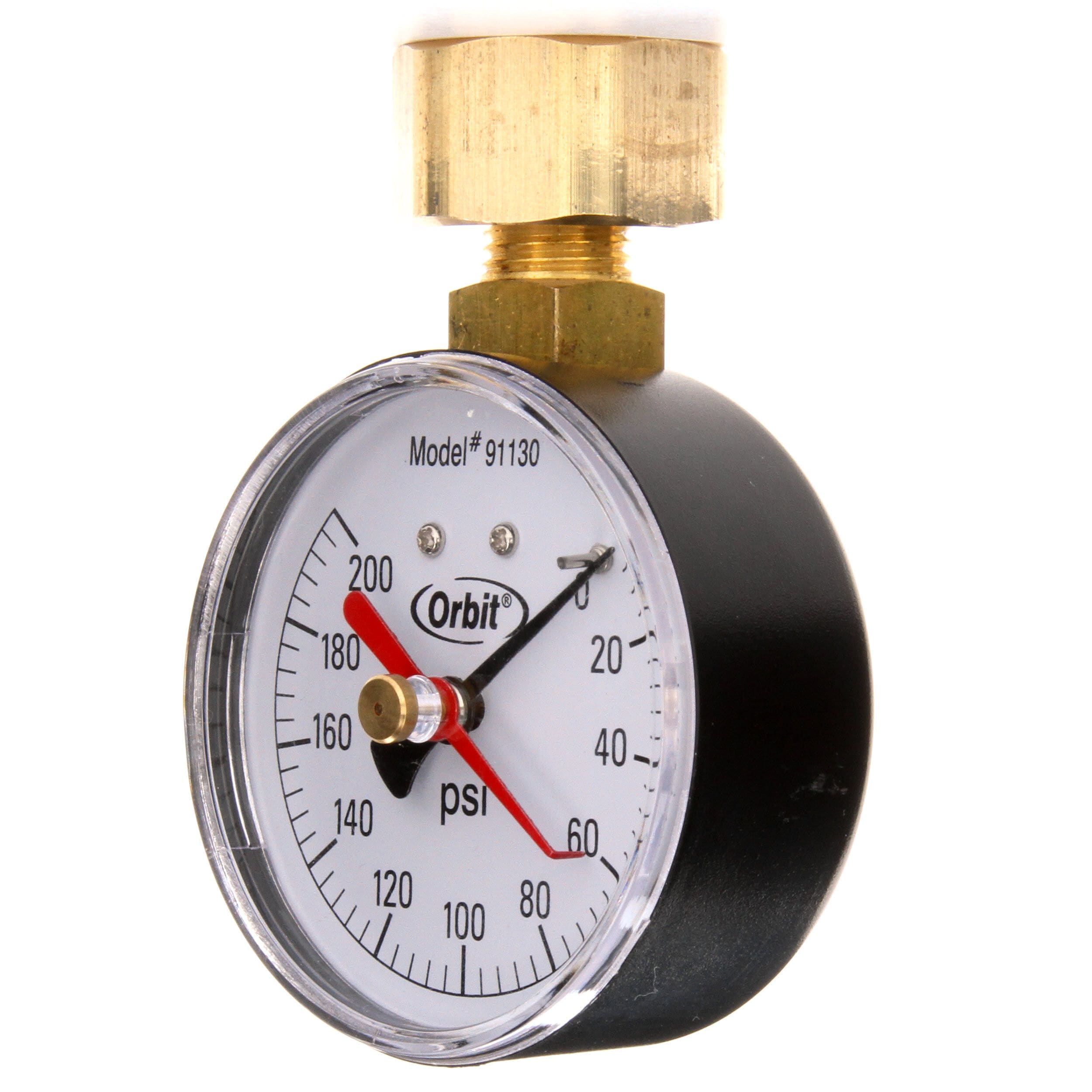 2 packages. Free shipping 200 psi Details about   Orbit Pressure Gauge  3/4 in 