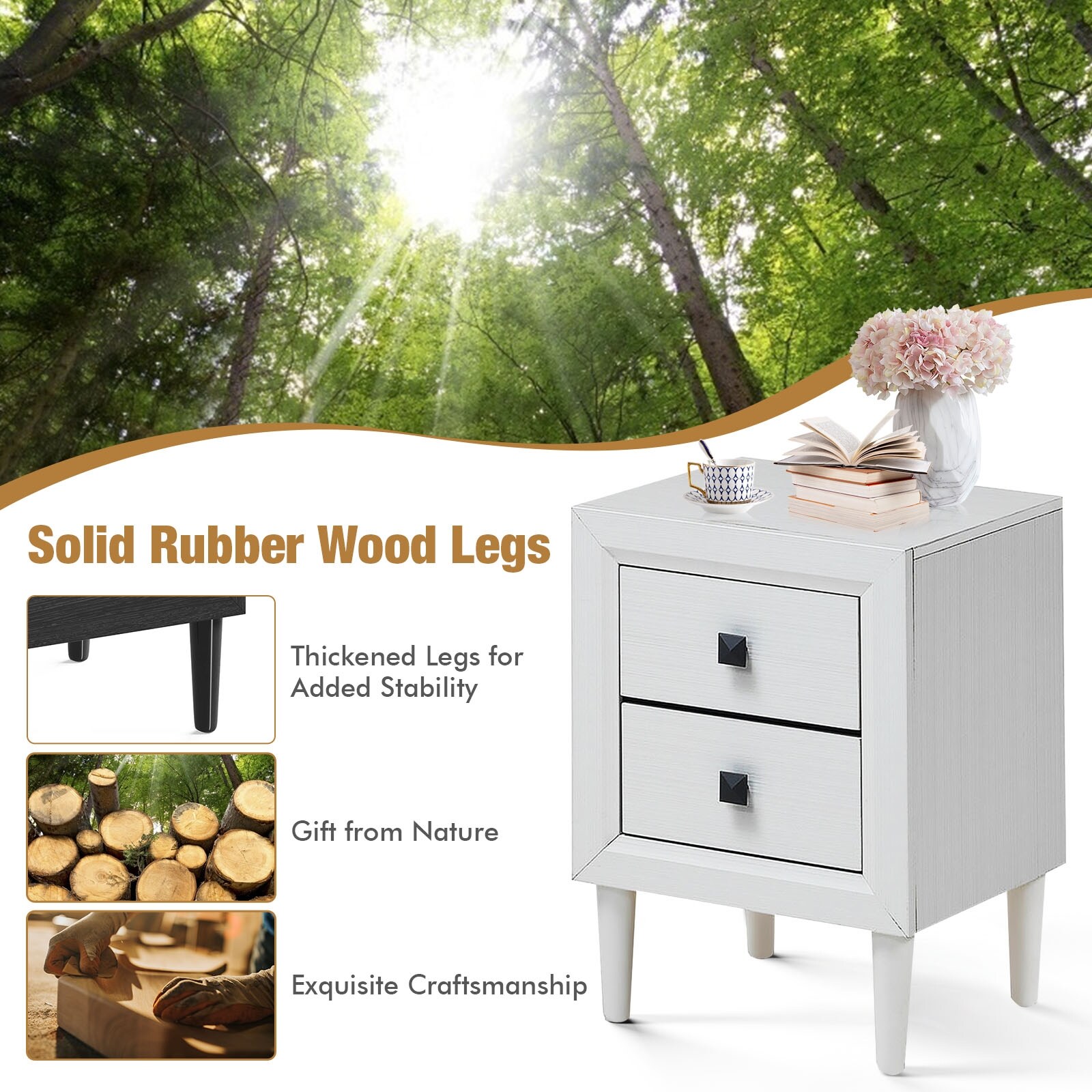 Slickblue D-CO-HW78116WH nightstands - View #6