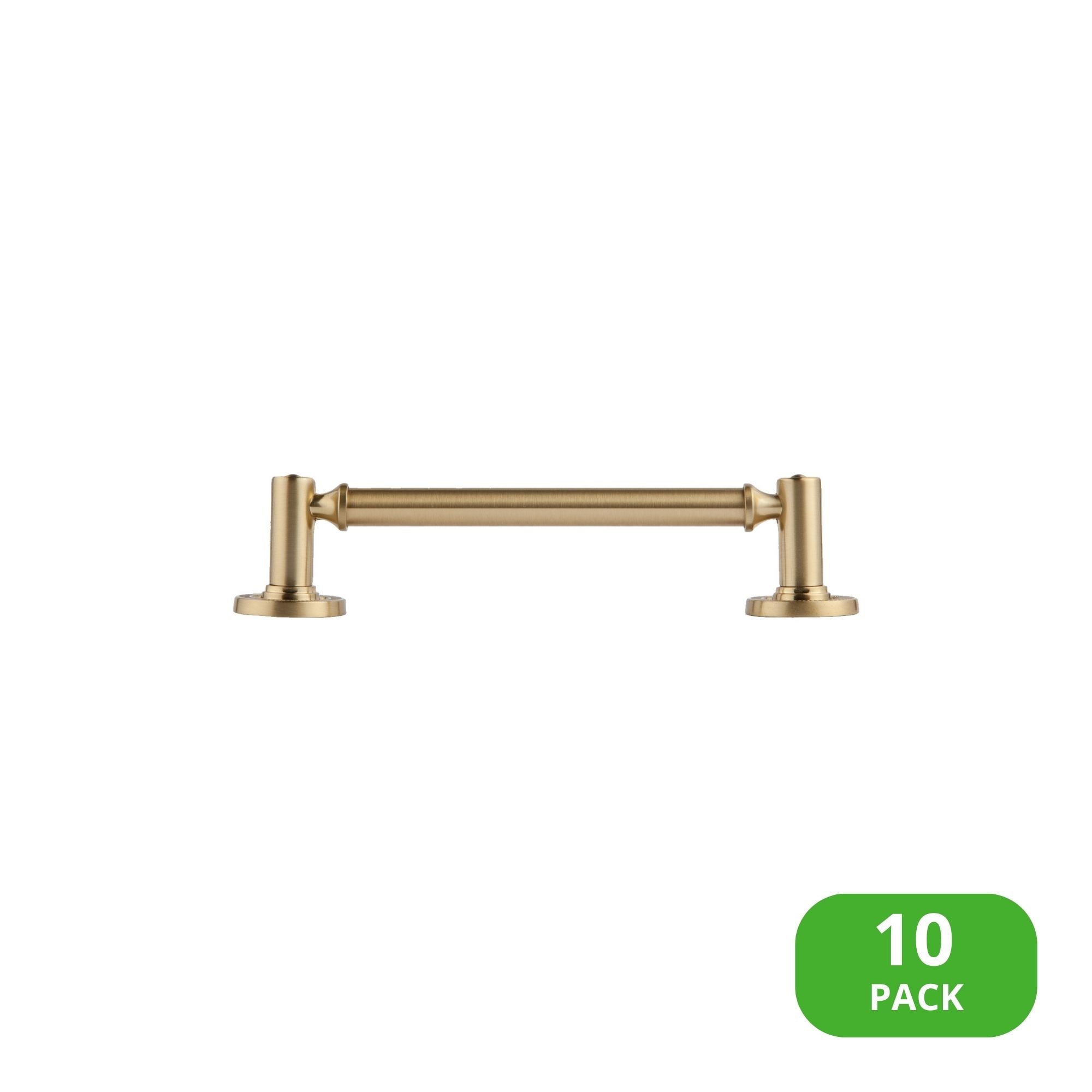 Sumner Street Home Hardware Minted 5-in (127Mm) Center to Center Satin Brass Cylindrical Bar Drawer Pulls (10-Pack) RL005132VP Sansujyuku sansujyuku.com