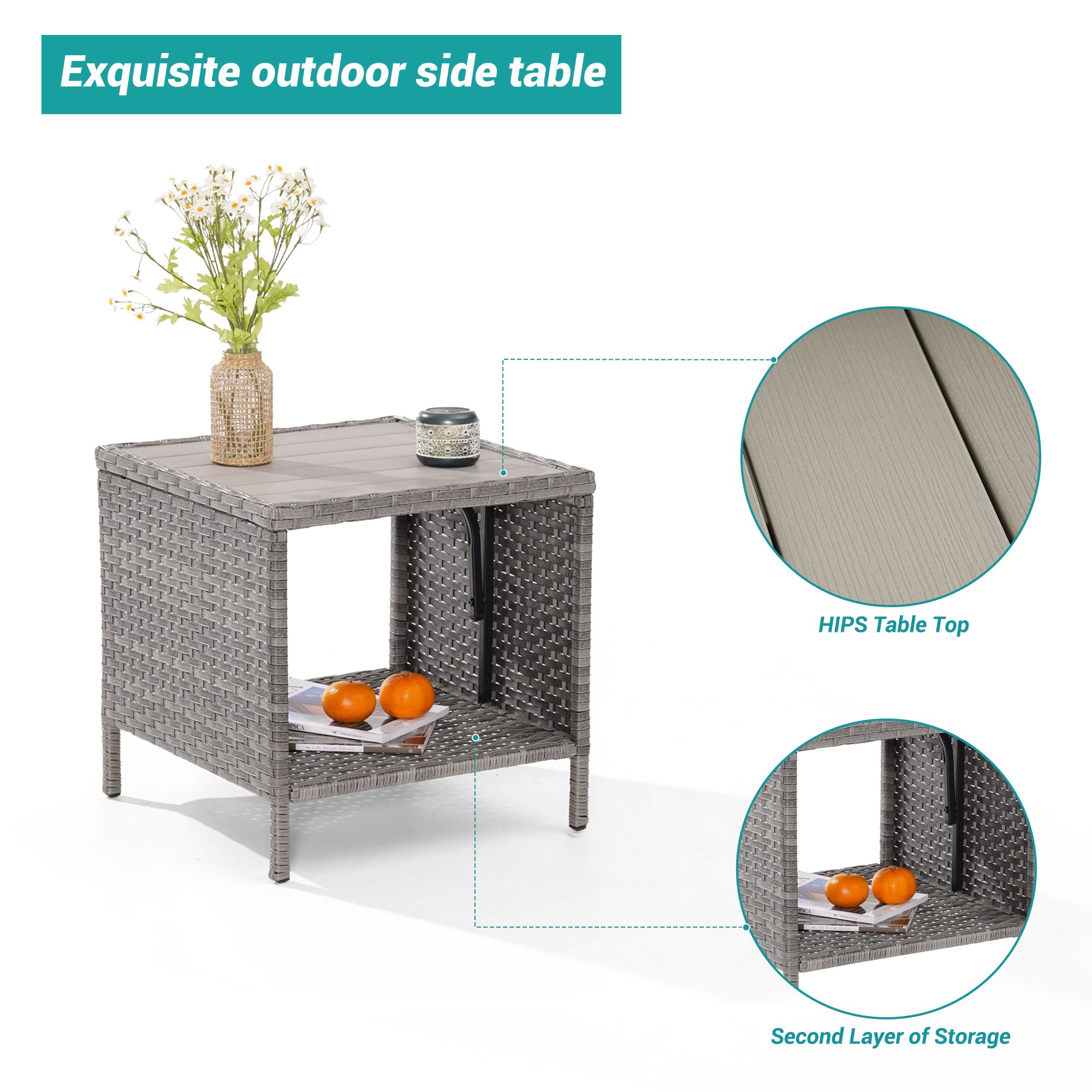ACEGOSES LW-115T3-GY Patio-Tables - View #5
