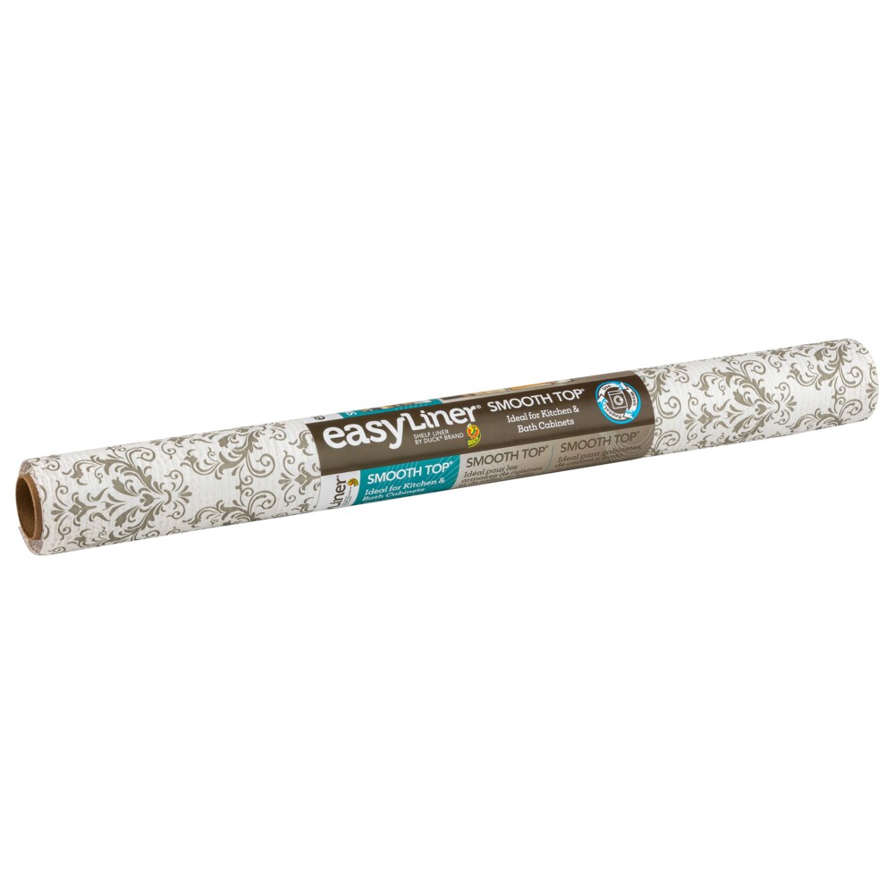 Duck Easyliner Smooth Top Non-adhesive Shelf And Drawer Liner, Taupe  Quatrefoil, 12 X 10' Roll, 3 Rolls : Target