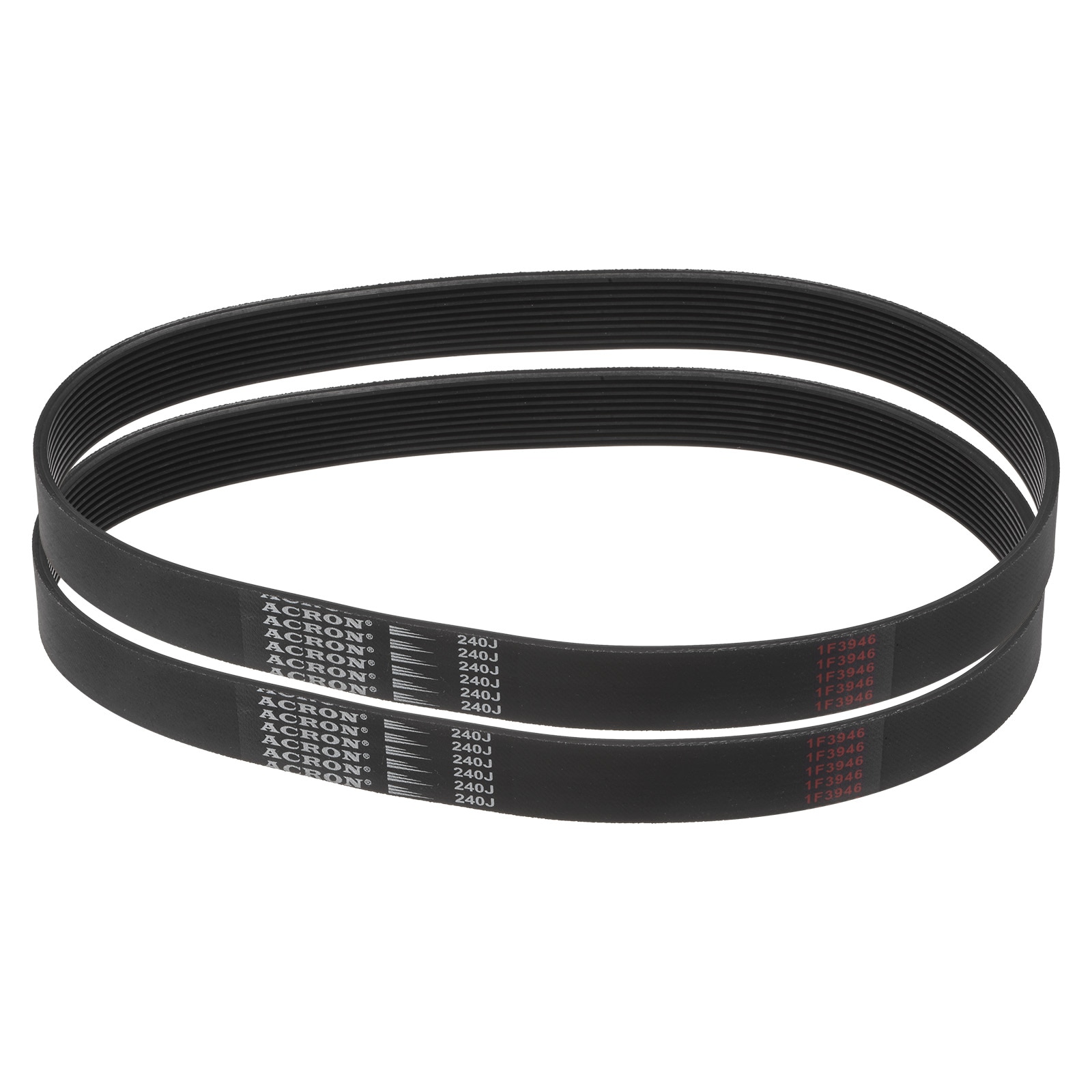 Unique Bargains 2pcs 240J10 PJ V-Ribbed Belt 10 Ribs 24inch Length x 0.92inch Width x 0.14inch Height EPDM Poly V Belt Multi Wedge Micro V Serpentine Belt