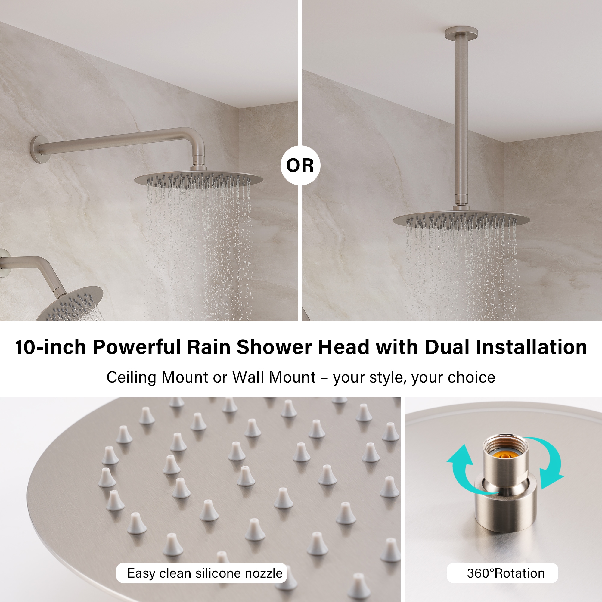 WELLFOR CR-P-10-3W02CP Showerhead-Bar-Panels - View #6