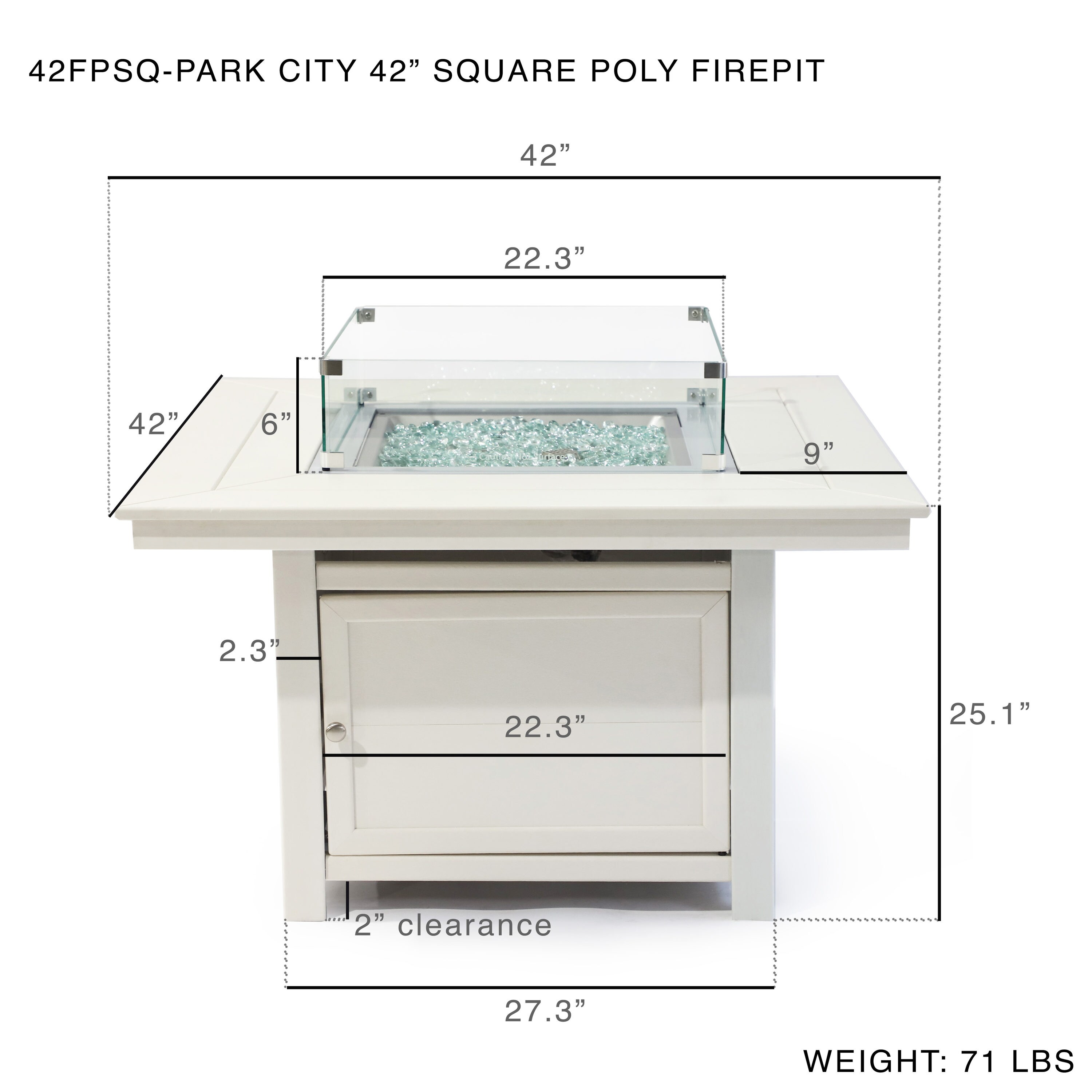 LuXeo LUX-42FPSQ-GRY Outdoor-Gas-Firepits - View #6