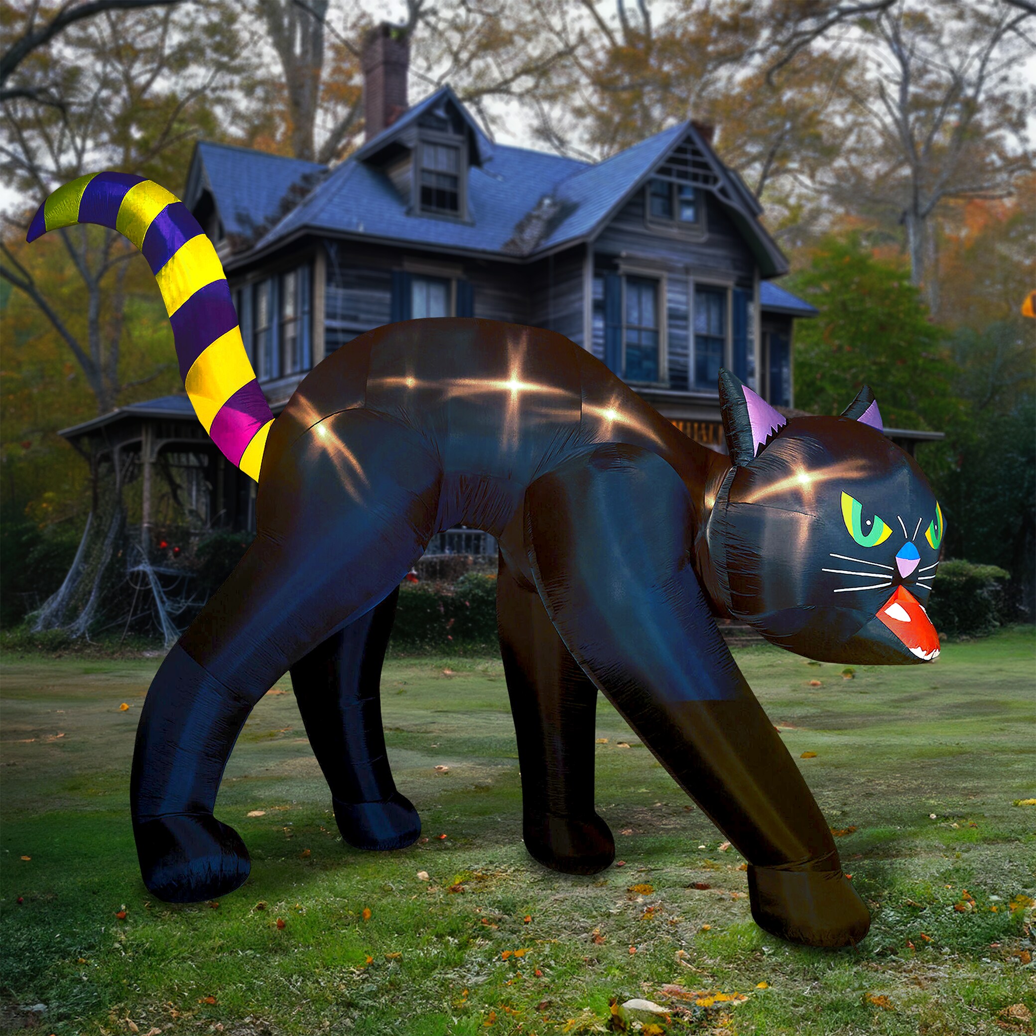 Haunted Hill Farm HIBCAT102-L Outdoor-Halloween-Decor - View #9