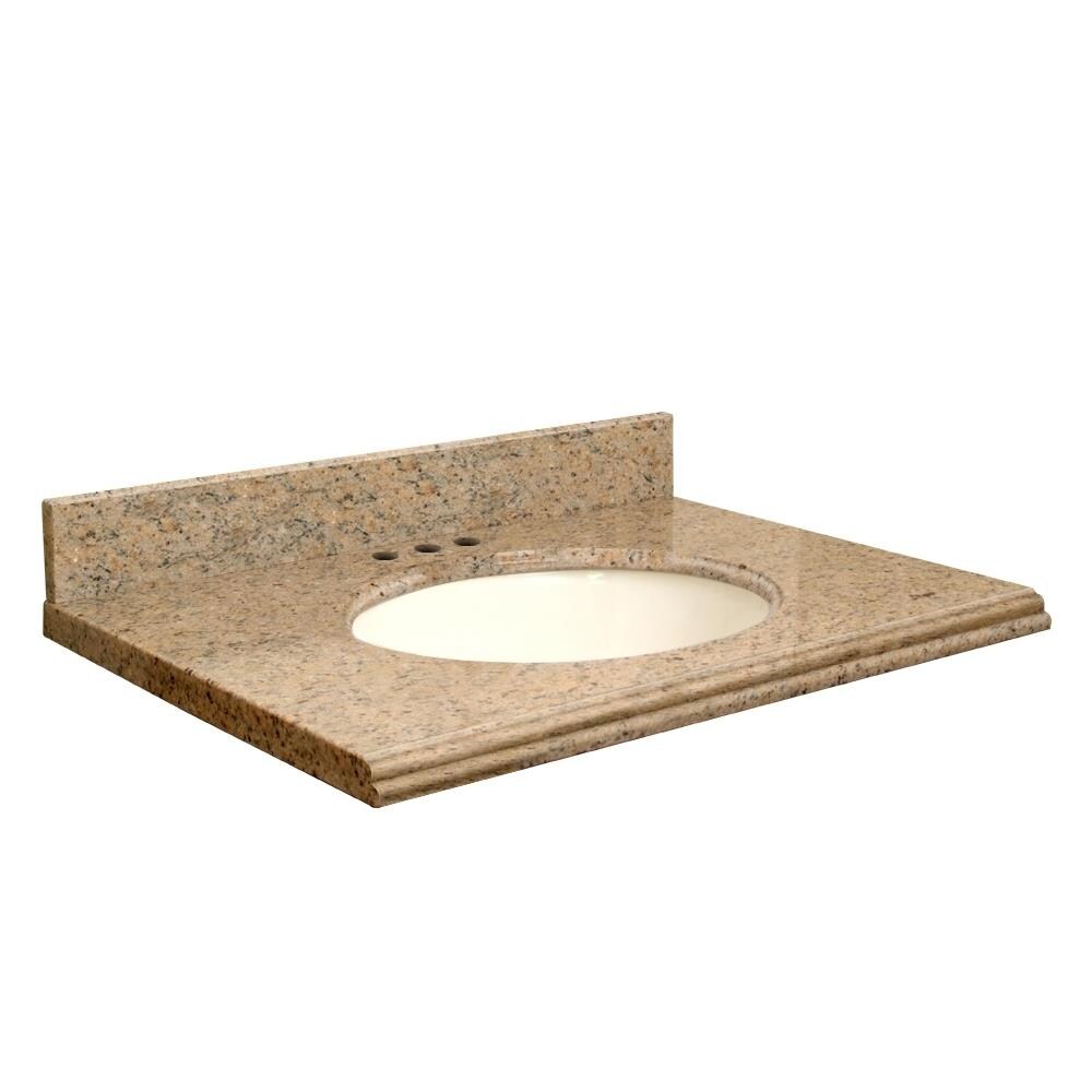 Transolid 49-in Giallo Veneziano Granite Single Sink Bathroom Vanity Top