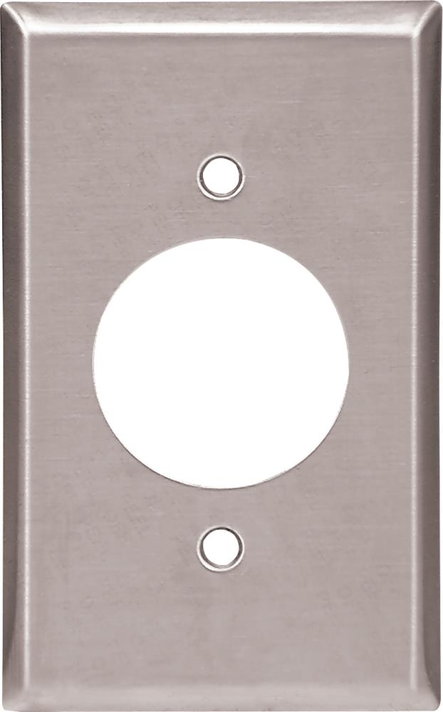 Eaton 93111-SP-L 1 -Gang Standard Size Stainless steel Stainless steel Indoor Round Wall Plate
