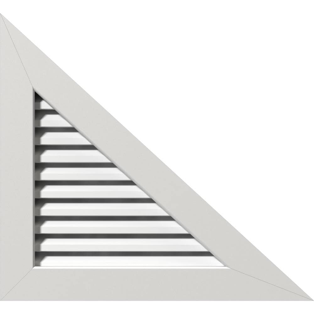 Ekena Millwork GVPRR18X1401FUN 18-in x 13.5-in Off-white Triangle PVC Gable Louver Vent