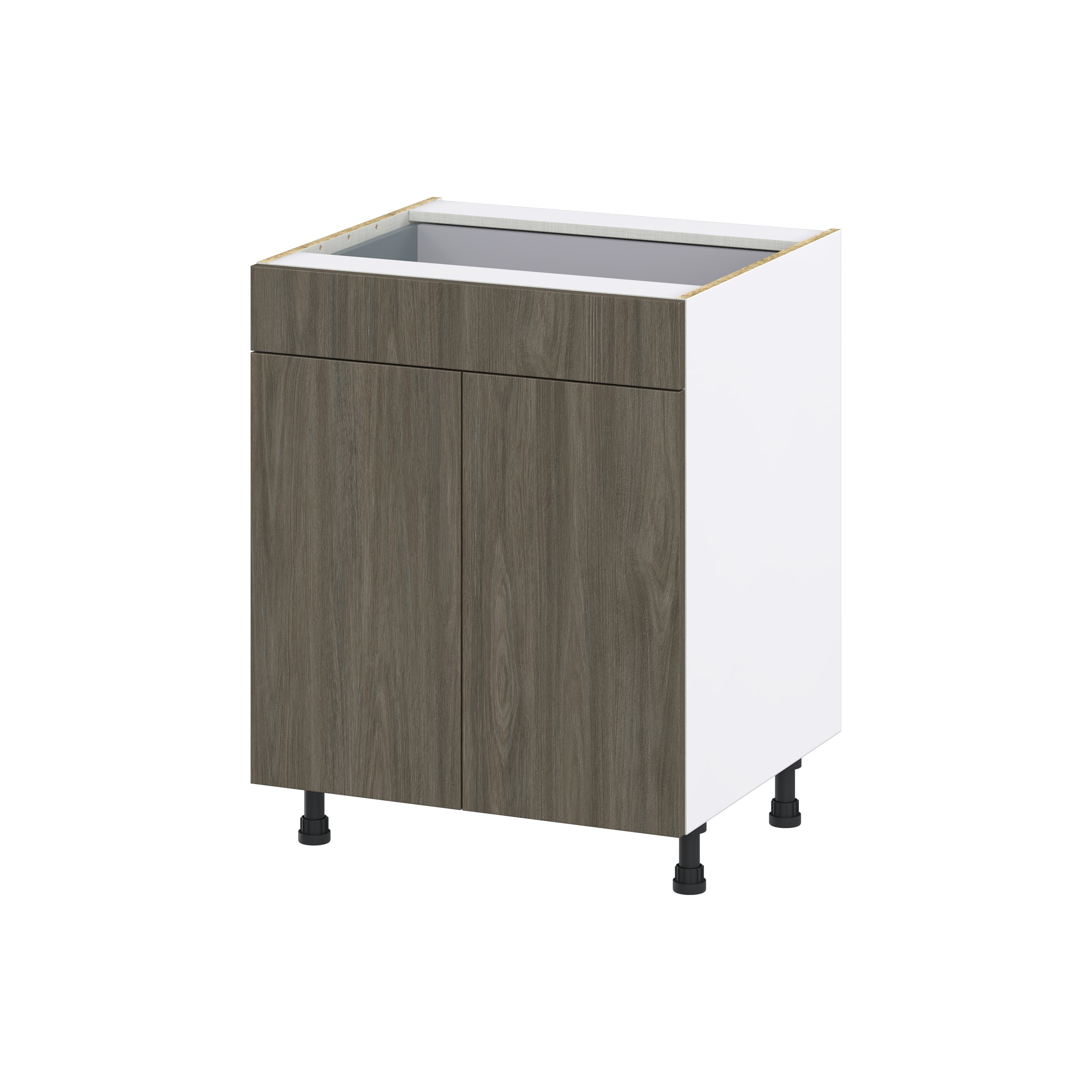 Hugo&Borg Savane 24-in W x 34.5-in H x 25-in D Textmel 1-Drawer Base Fully Assembled Cabinet (Flat Panel Slab Style)