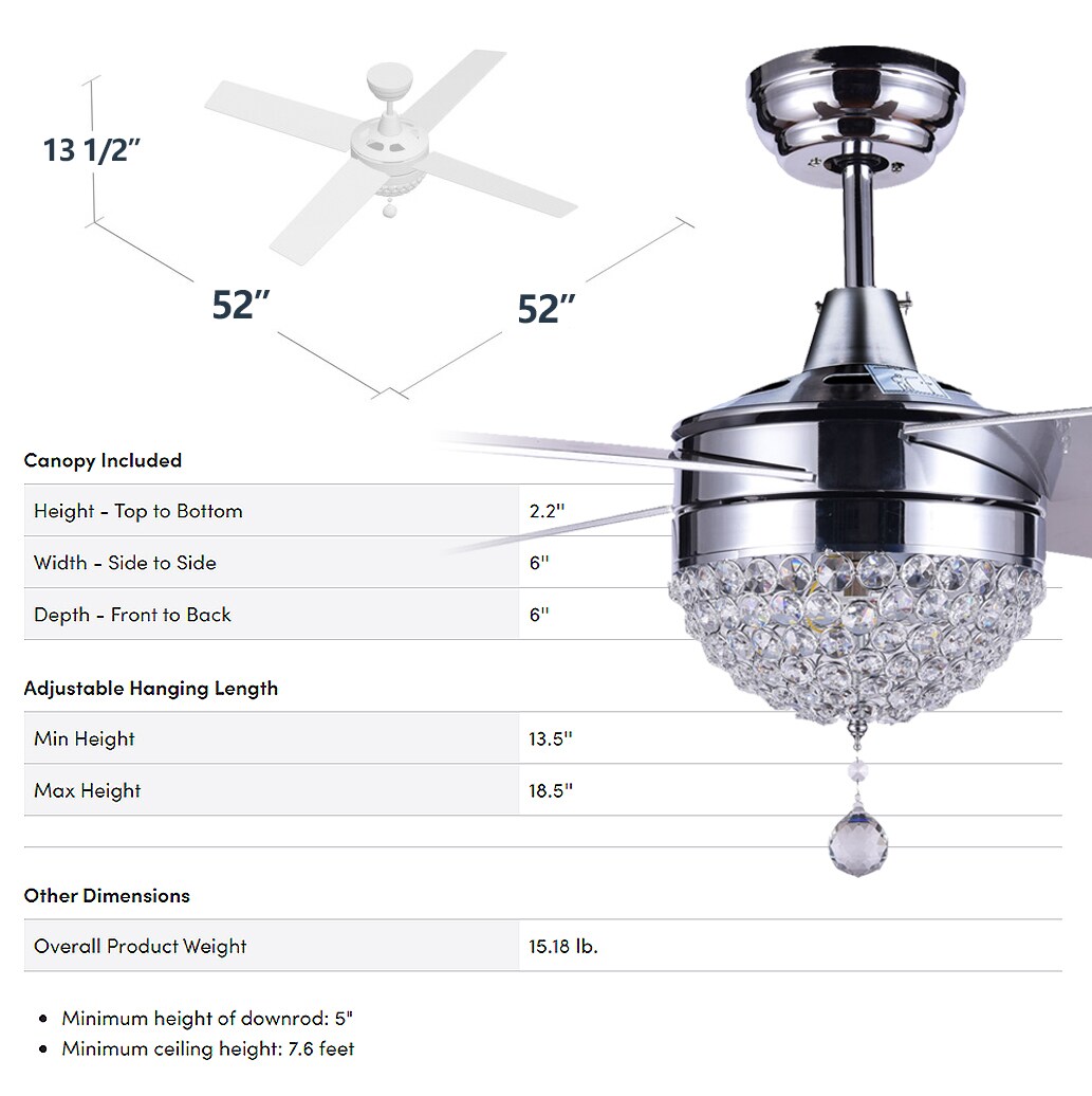 Bella Depot BD2001-C-52 Ceiling-Fans - View #10