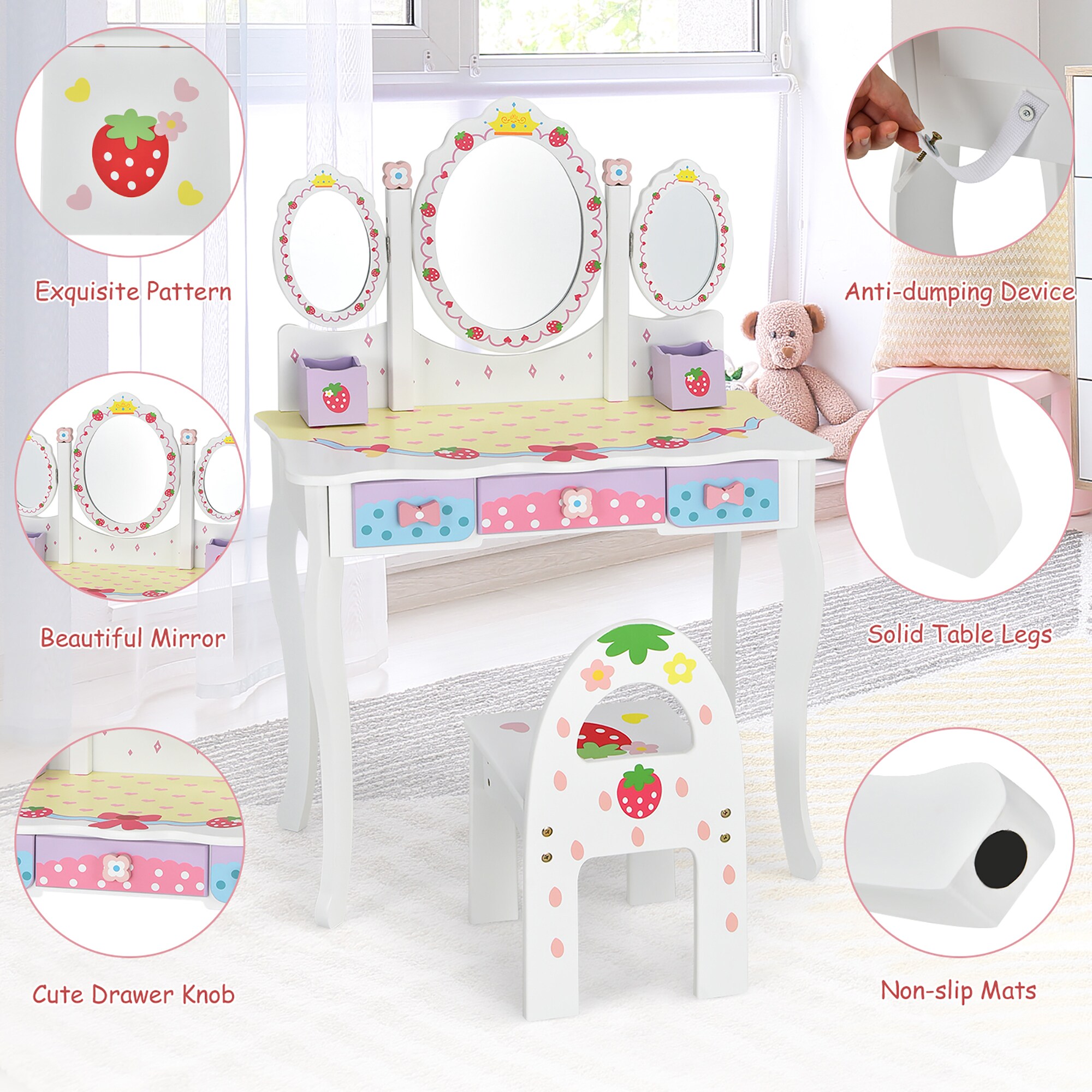 Costway CSHY001361 Bedroom-Vanities - View #5