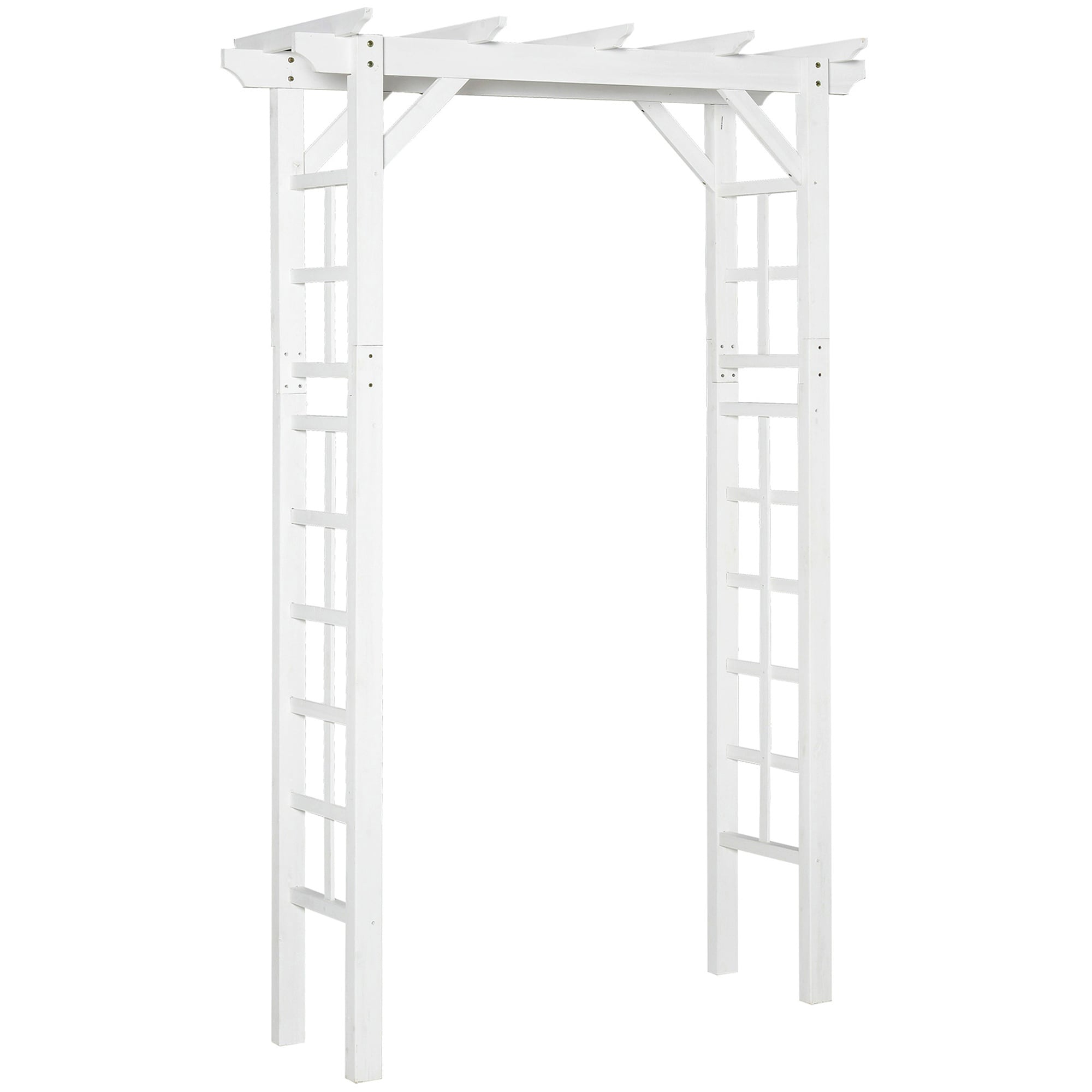 HyperDrop Cart - 85-in Wooden Garden Arbor for Wedding and Ceremony Outdoor Garden Arch Trellis f...