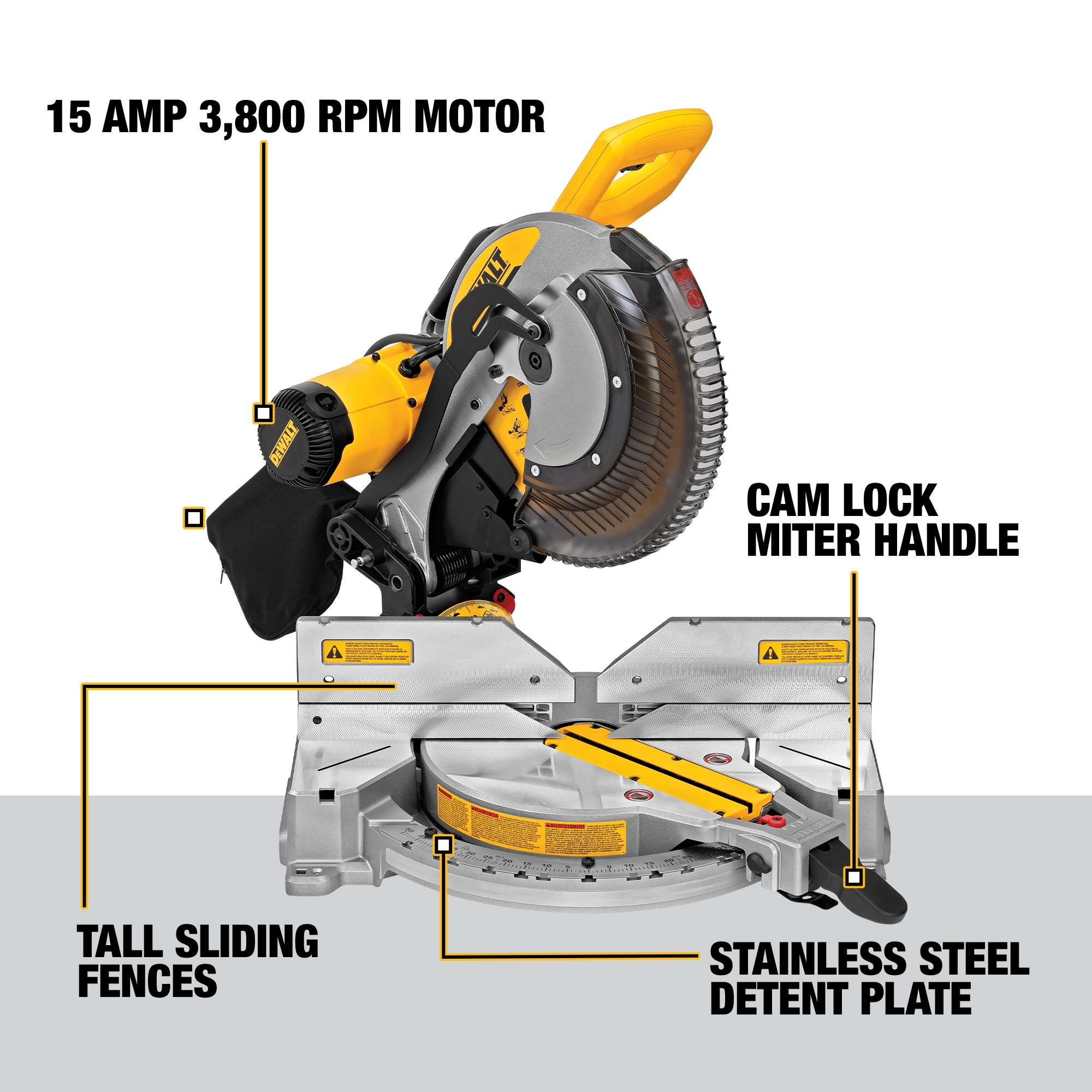 DEWALT 12-in 15-Amp Dual Bevel Compound Corded Miter Saw in the Miter Saws  department at