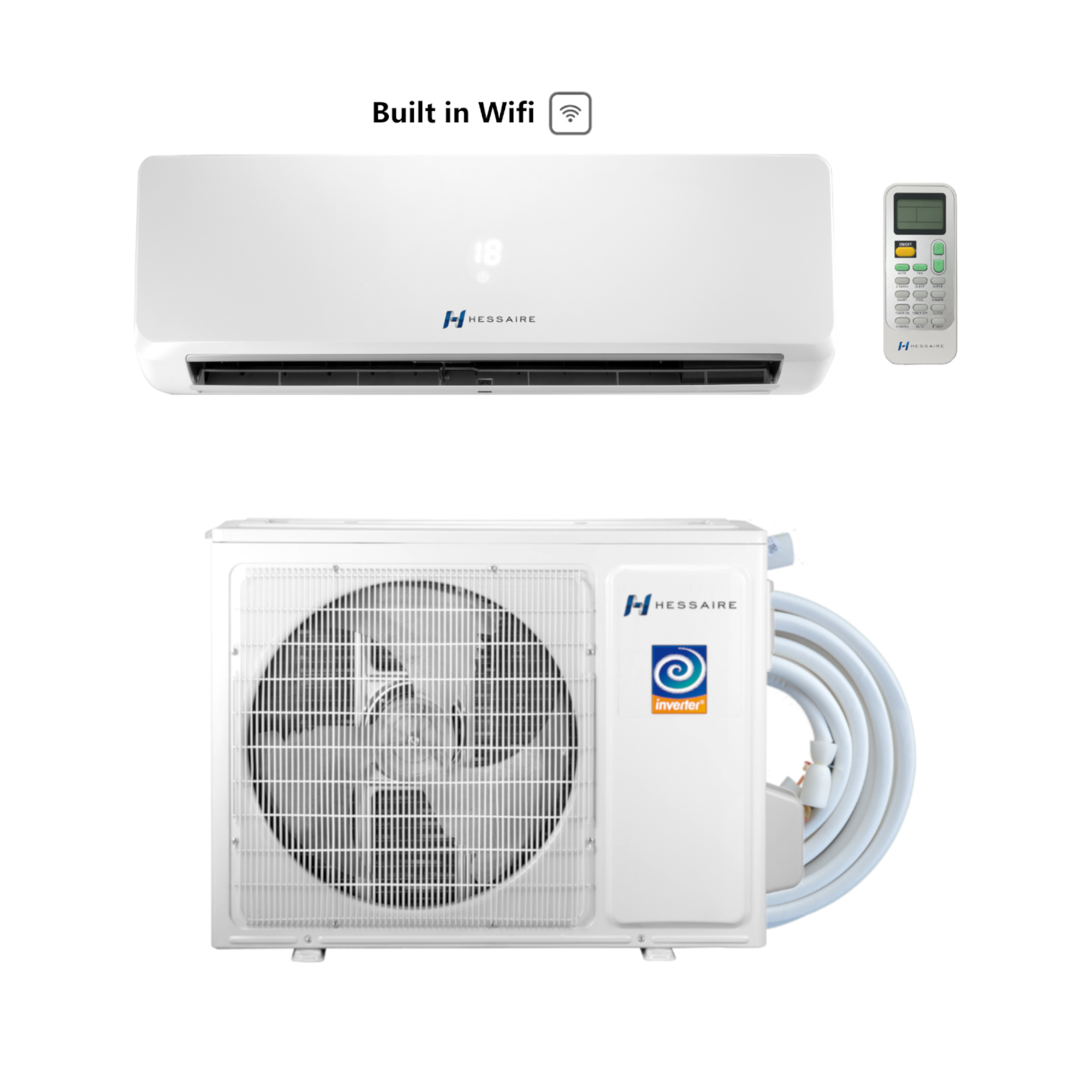 Hessaire Minisplit Single Zone 18000 Btu 23 3 Seer Ductless Mini Split