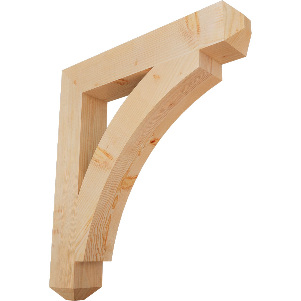 Ekena Millwork BKT06X36X40THR04SDF Thorton craftsman smooth 5-1/2-in x 36-in x 40-in Douglas fir Brown Wood Standard bracket