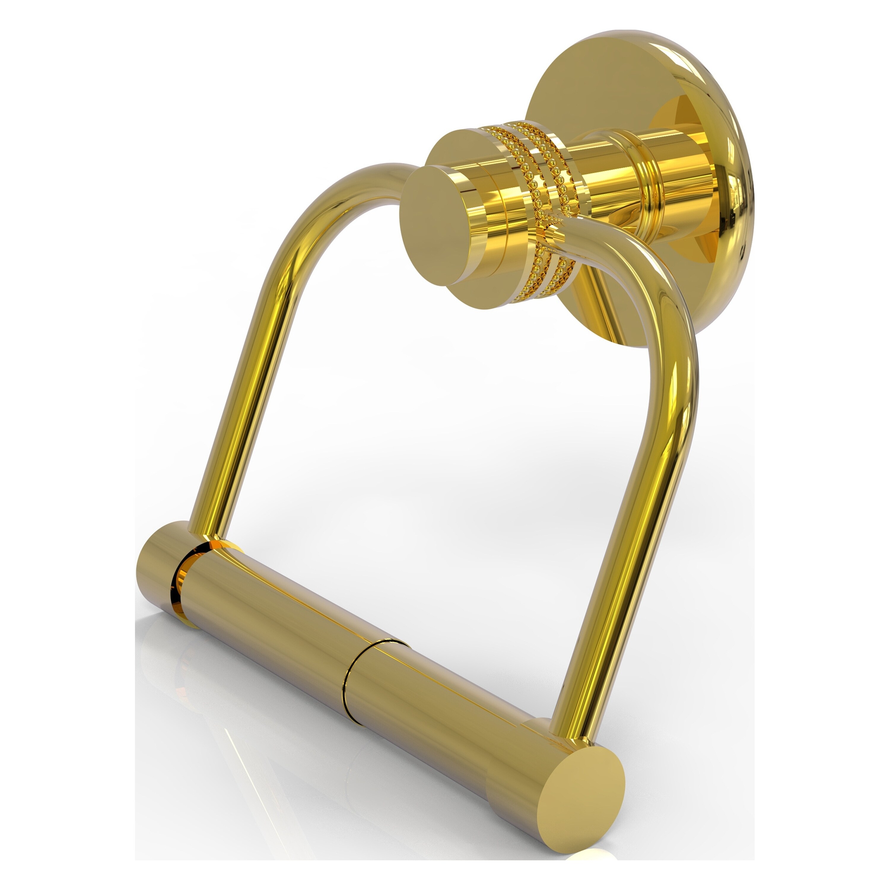 Allied Brass 924D-PB Mercury Polished Brass Wall mount Double post Toilet Paper Holder 1 -Rolls