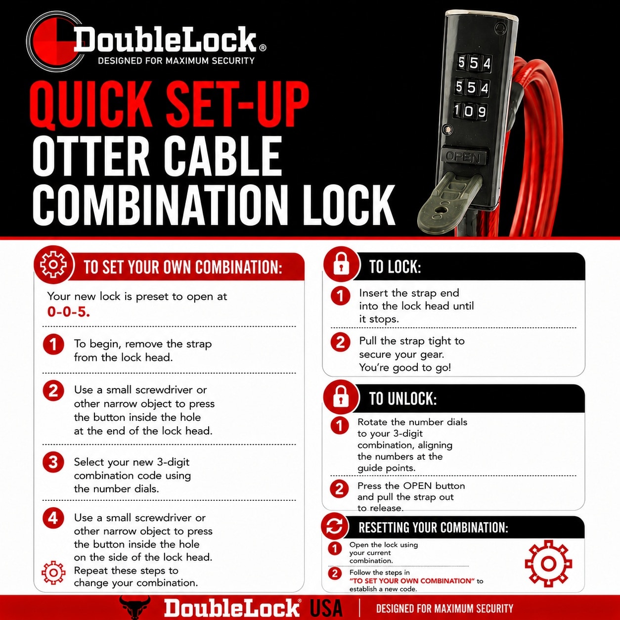 DoubleLock 834-310A Cable-Locks - View #7