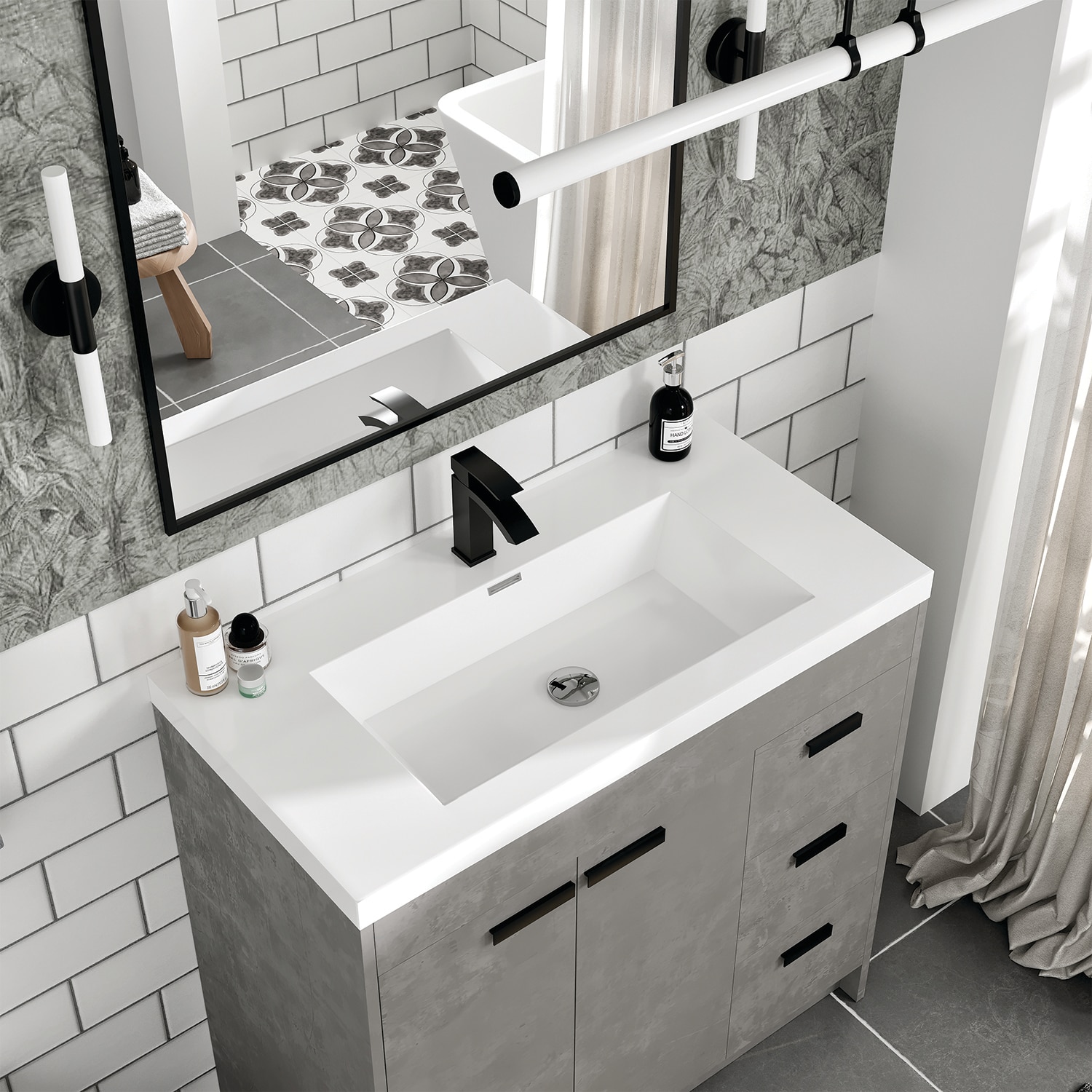 Eviva EVVN900-8-36CGR Bath-Vanity-Combo - View #4
