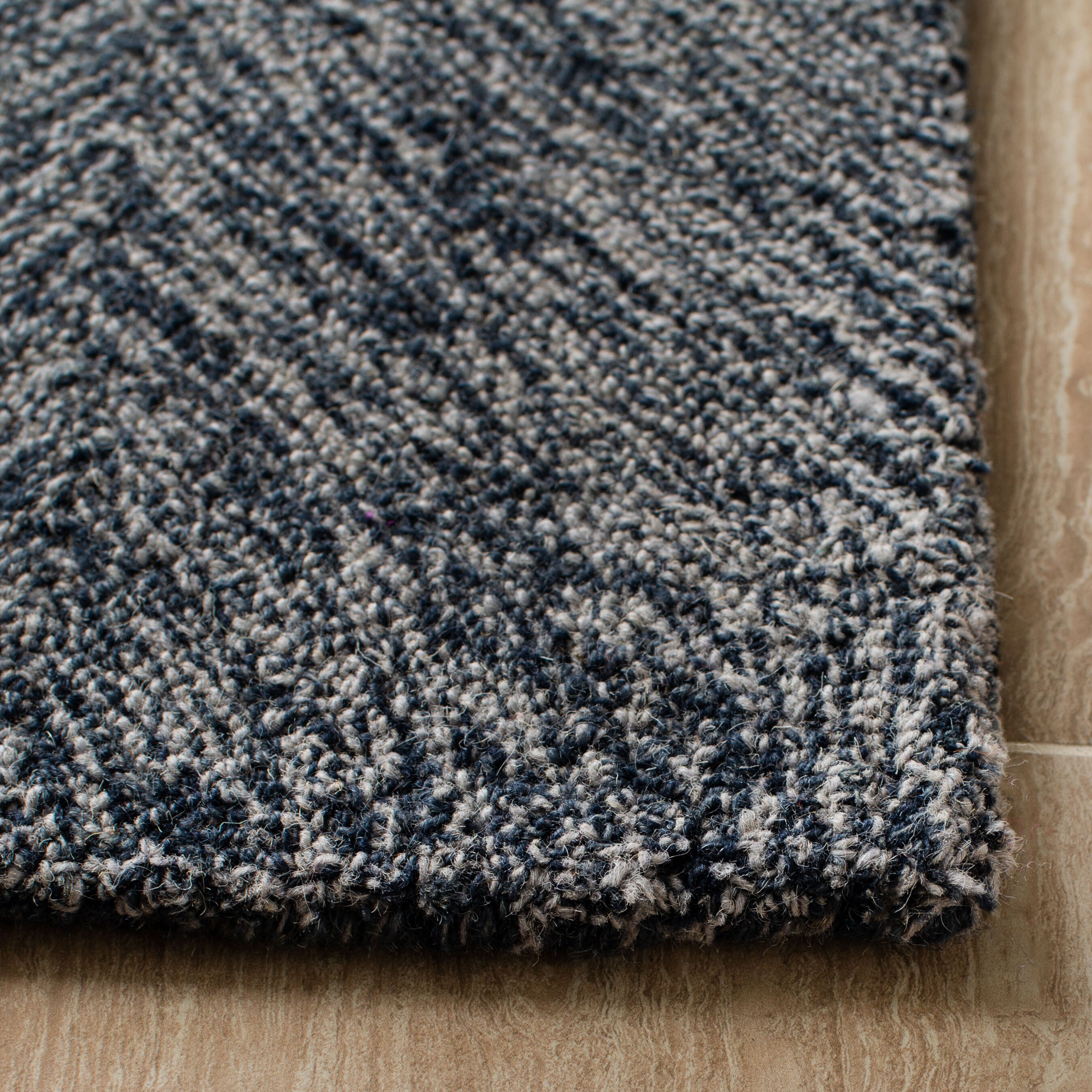 Handmade Grey & Ivory Wool Tufted Area Rug 8' x 10'