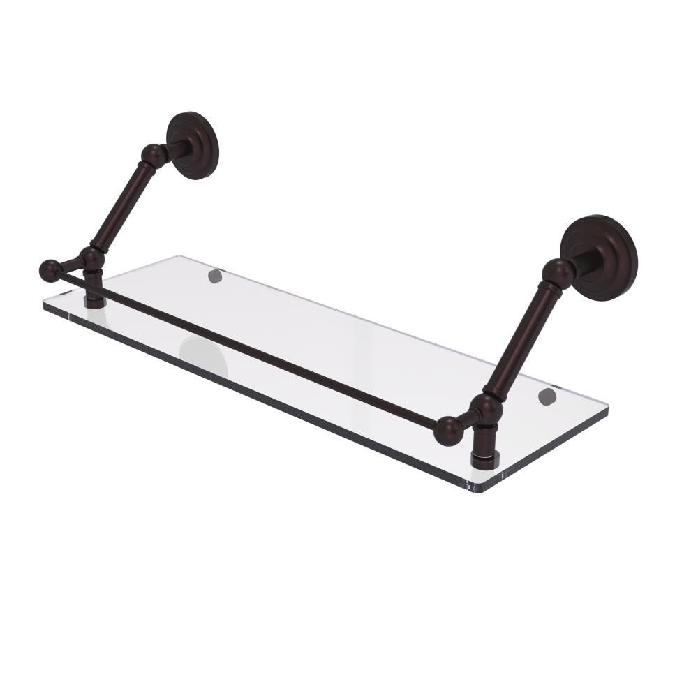 Allied Brass PQN-1-24-GAL-ABZ Prestige Que New Antique Bronze Wall mount Bathroom Shelf ( 24-in x 8-in x 8-in )