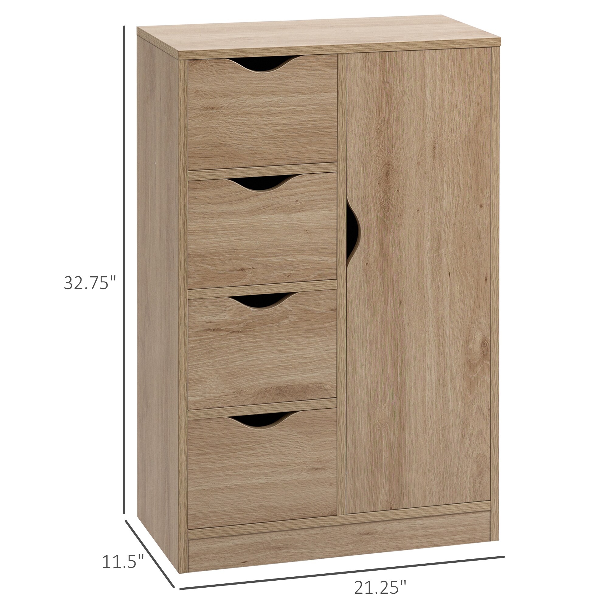 HomCom 838-129V80AK Linen-Cabinets - View #3