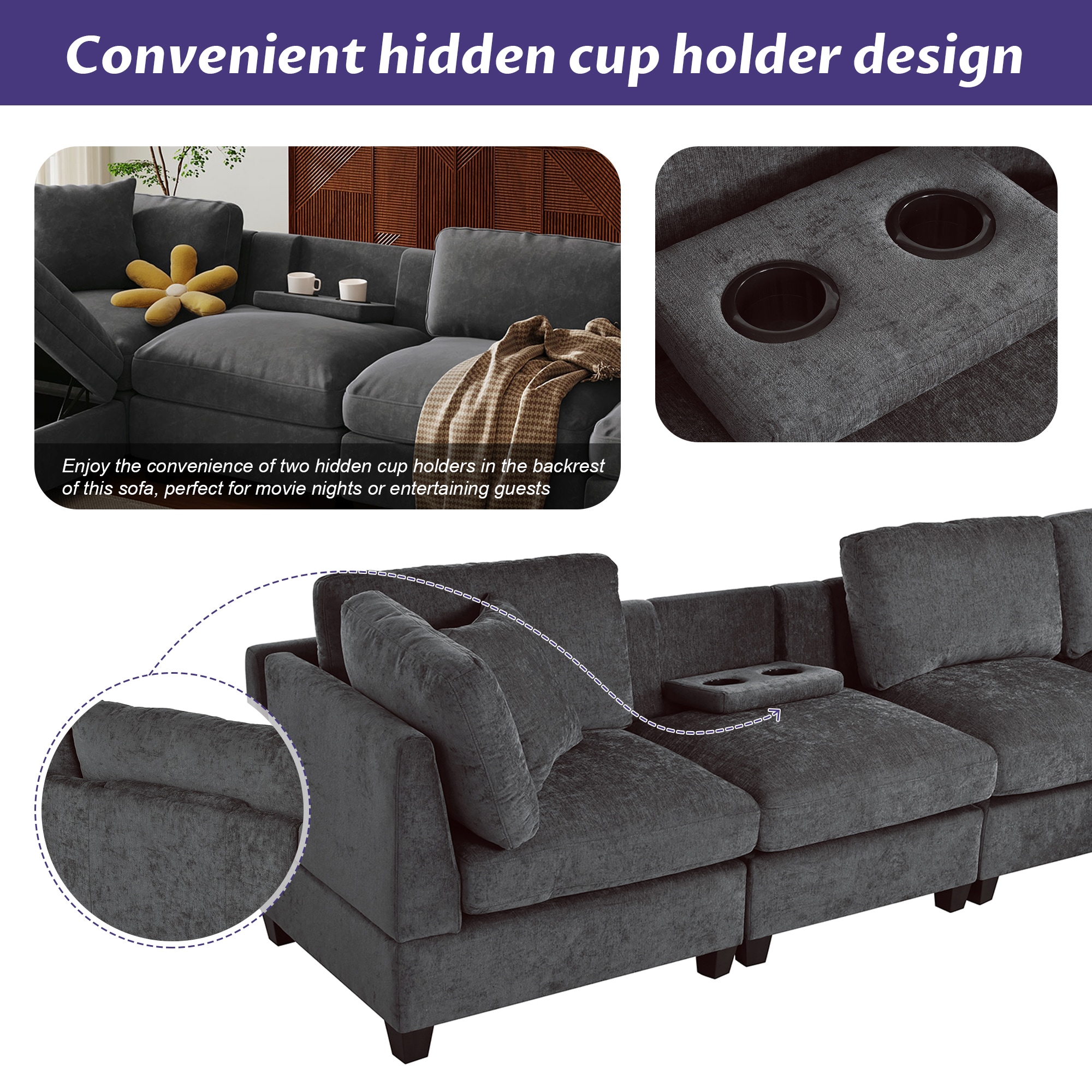 SINOFURN SYA020373GY Sofas-Loveseats - View #4