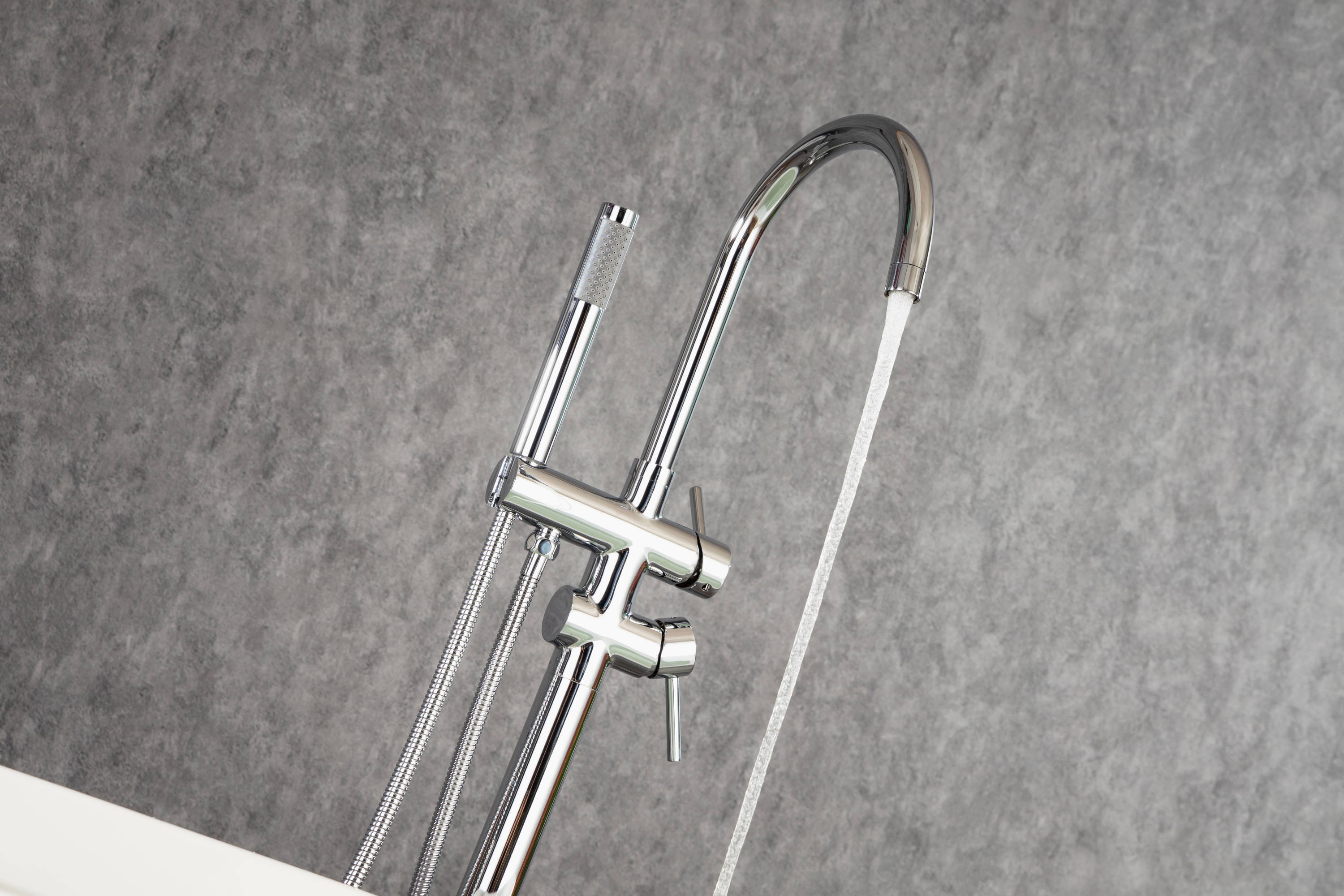 WELLFOR DB-BT5CP Roman-Tub-Faucets - View #4