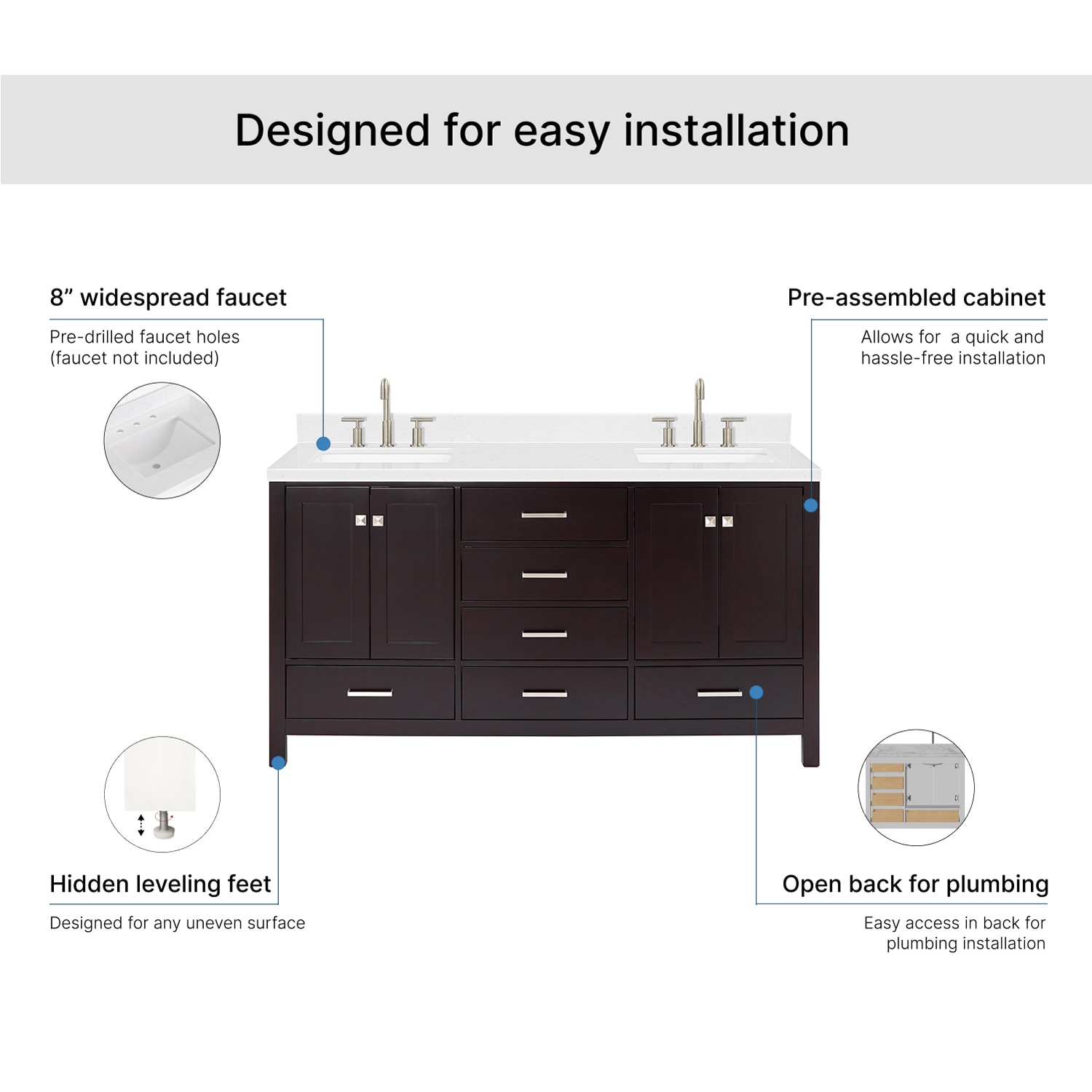 ARIEL A066DCQRVOESP Bath-Vanity-Combo - View #7