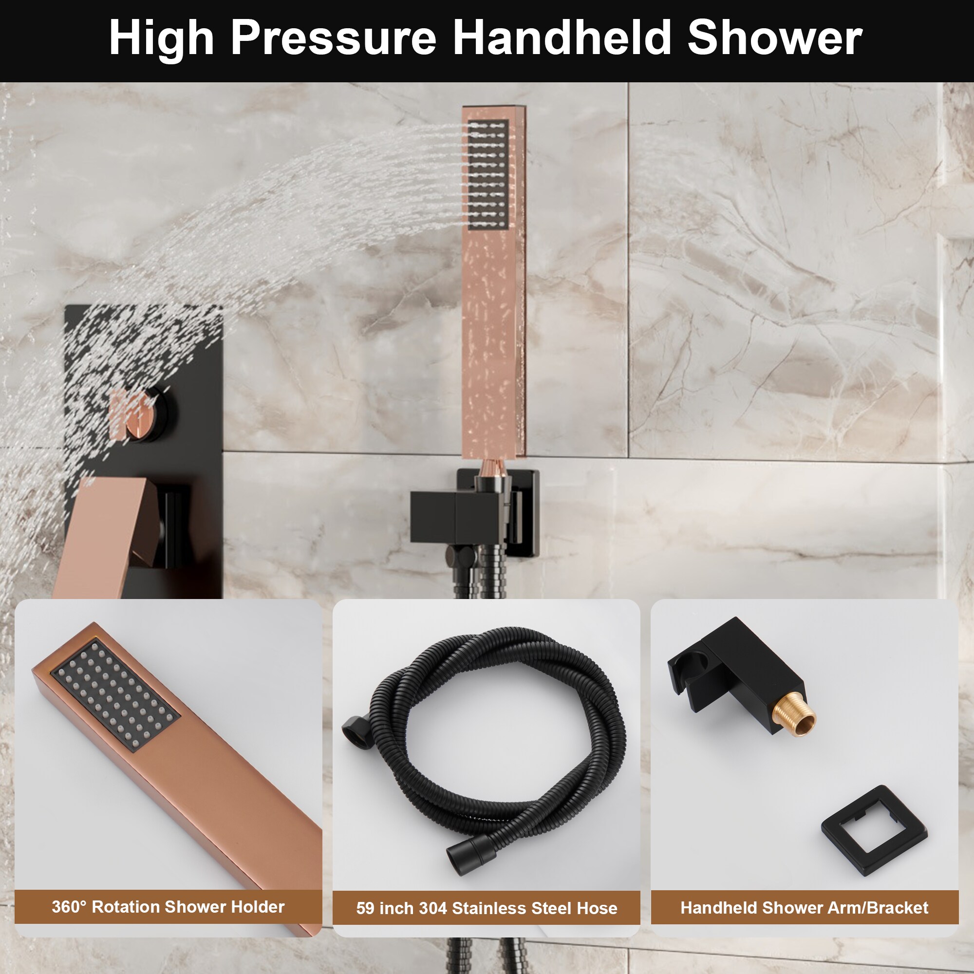 CASAINC WF-DB96102BN-10 Showerhead-Bar-Panels - View #5