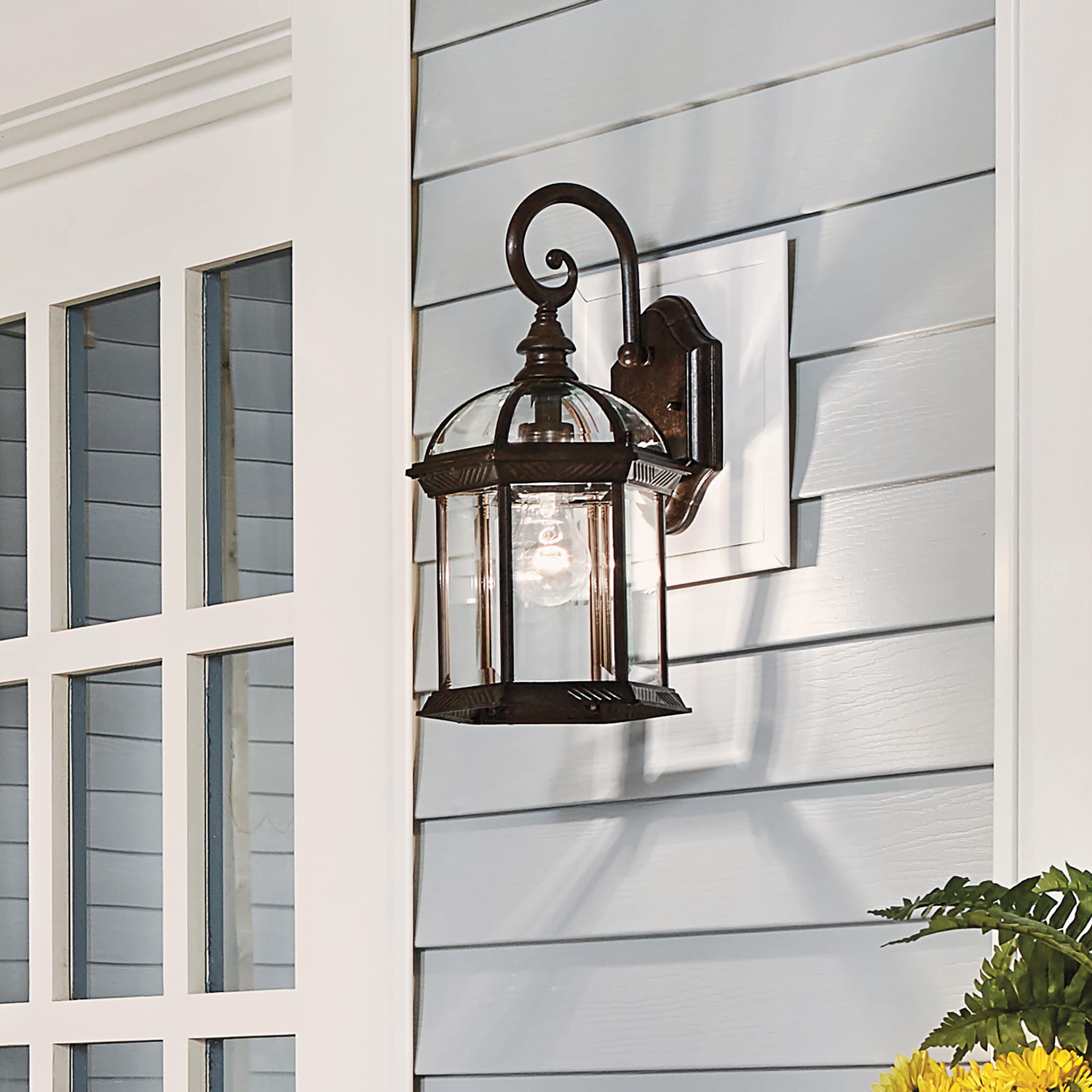 Kichler Barrie 1-Light 15.5-in H Bronze Outdoor Wall Light 9735TZ Kichler Barrie 1-Light 15.5-in H Bronze Outdoor Wall Light 9735TZ