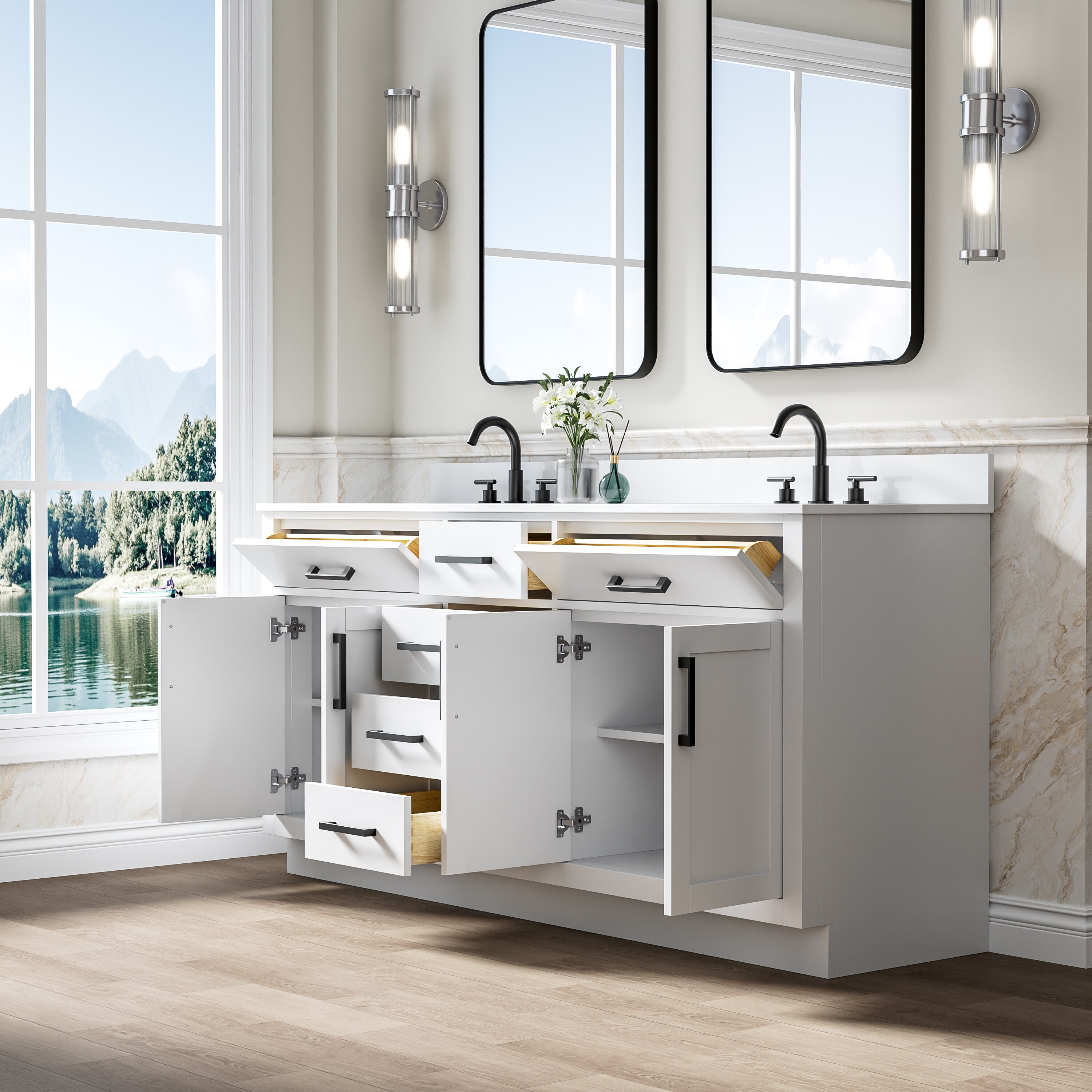 Ayelon BVMBWT72WC Bath-Vanity-Combo - View #6