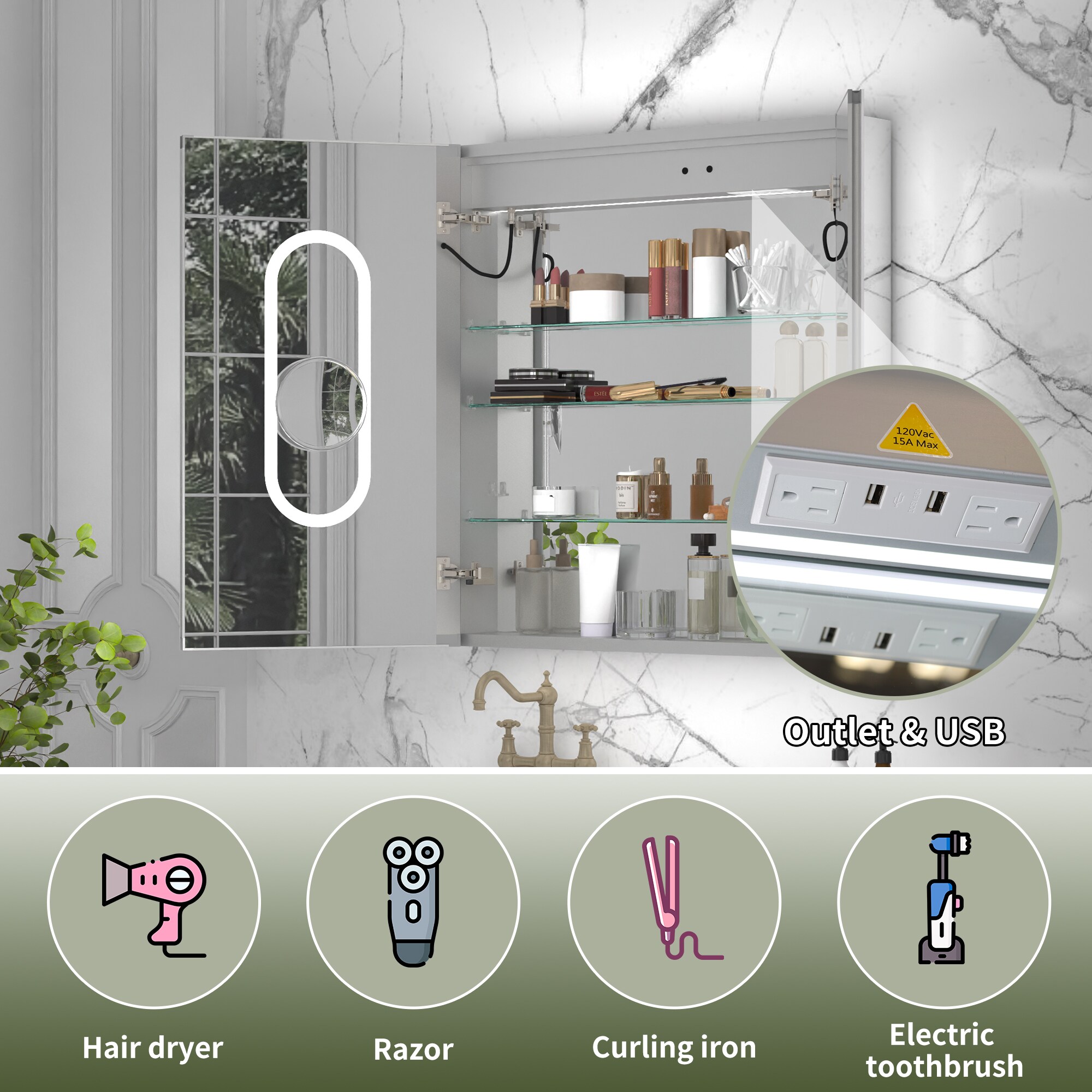 ExBrite MC3032V10DX Bathroom-Medicine-Cabinets - View #12