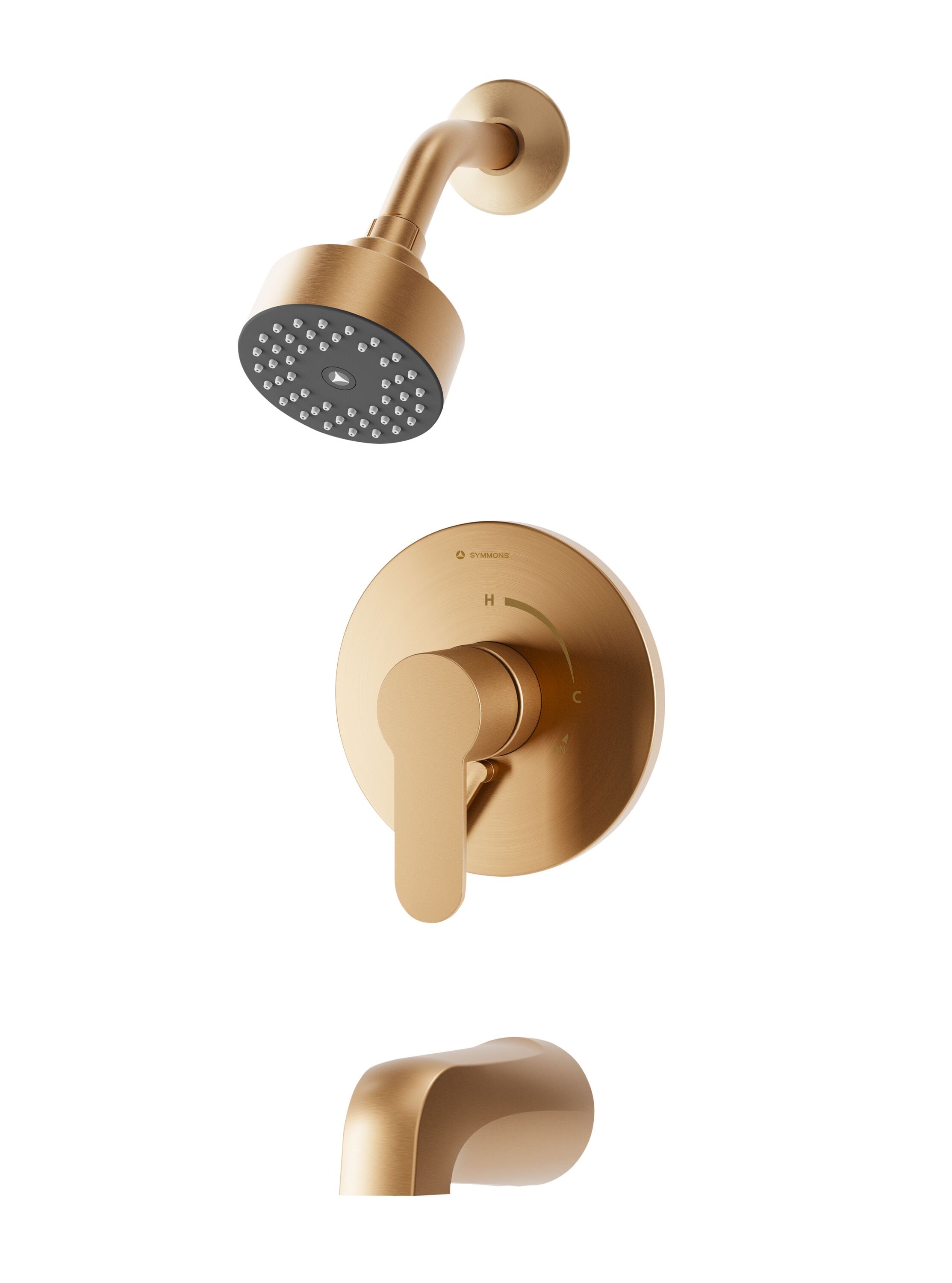 Symmons S6792BBZ15TRM Identity Brushed Bronze 1-handle Single function 3.94-in Round Bathtub and shower Faucet