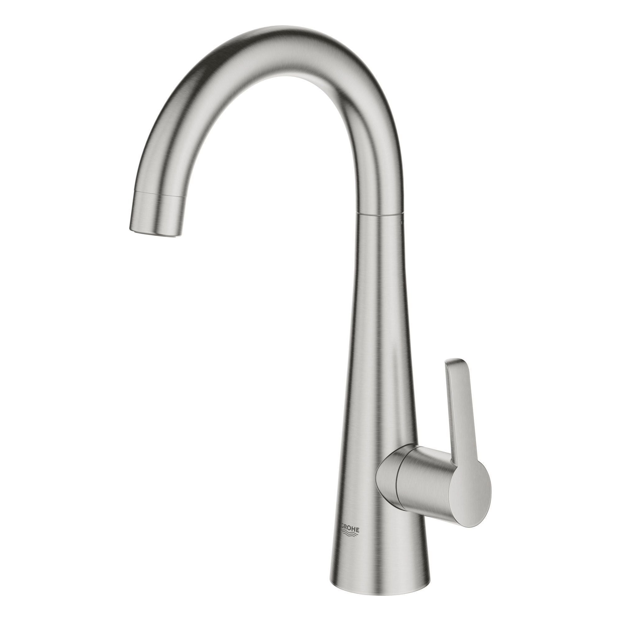 GROHE Zedra Supersteel Single Handle Filtered Bar And Prep Kitchen   60848832 