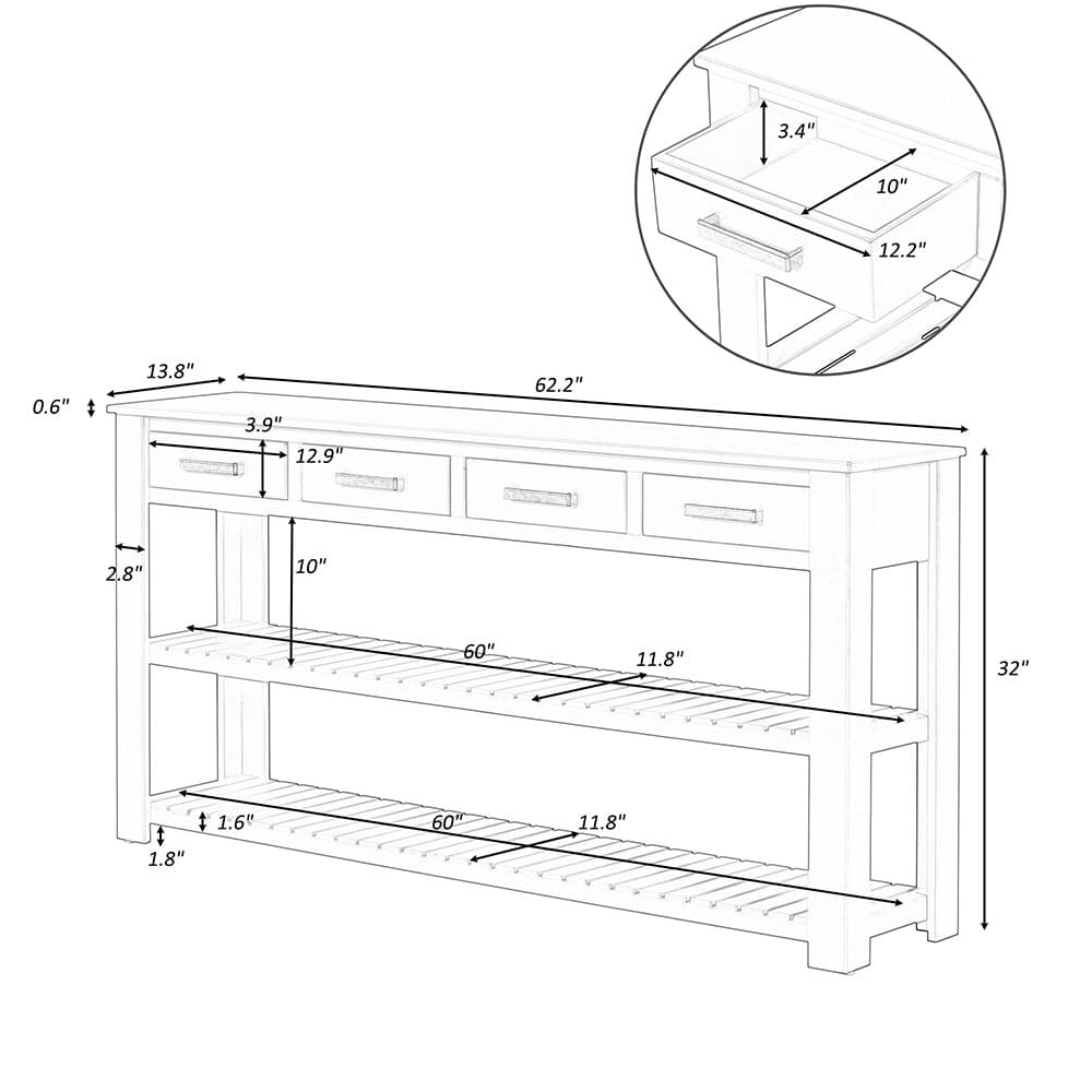 JUJABU ZJCONSOLETABLE-6 Console-Sofa-Tables - View #5