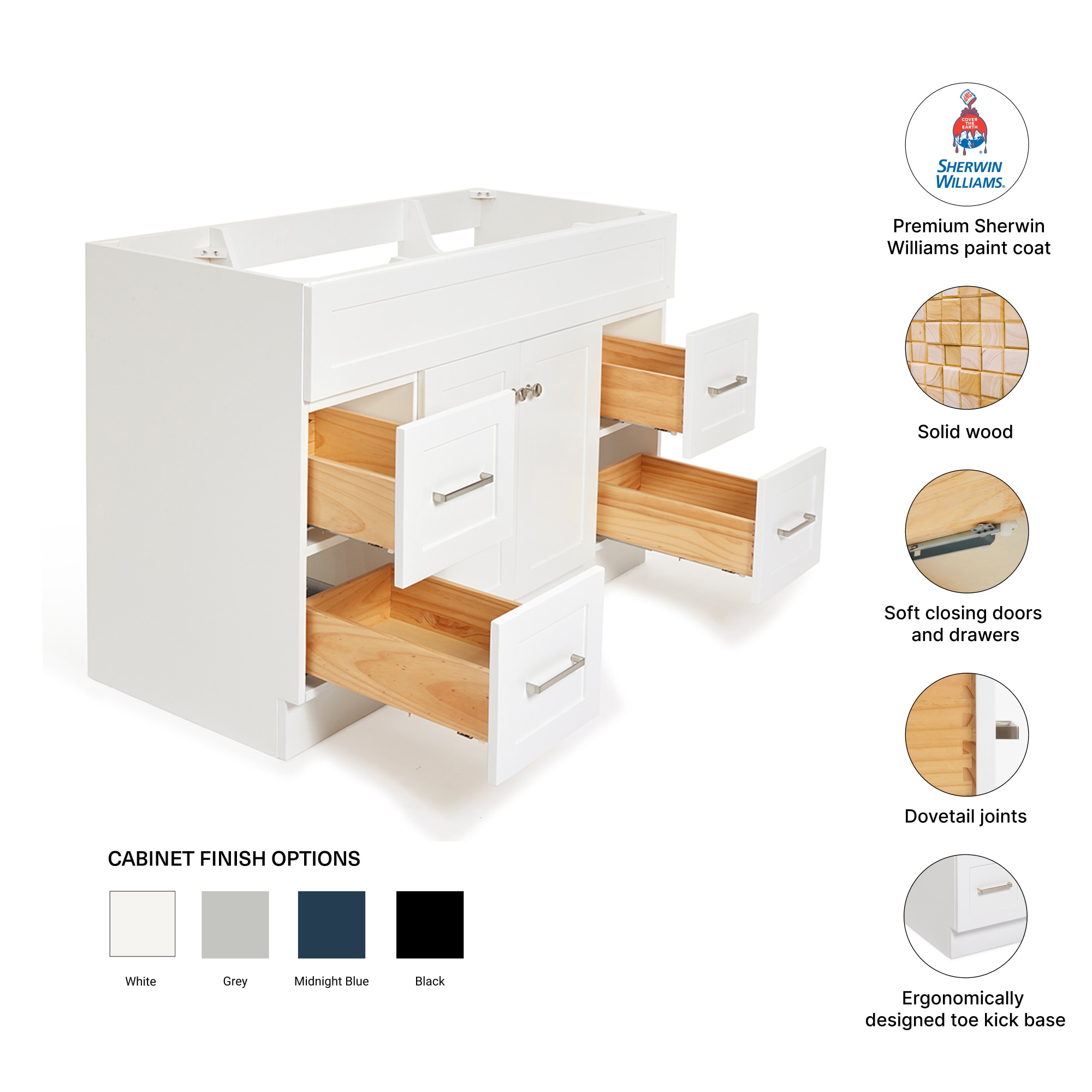 ARIEL F048S-BC-WHT vanities - View #4