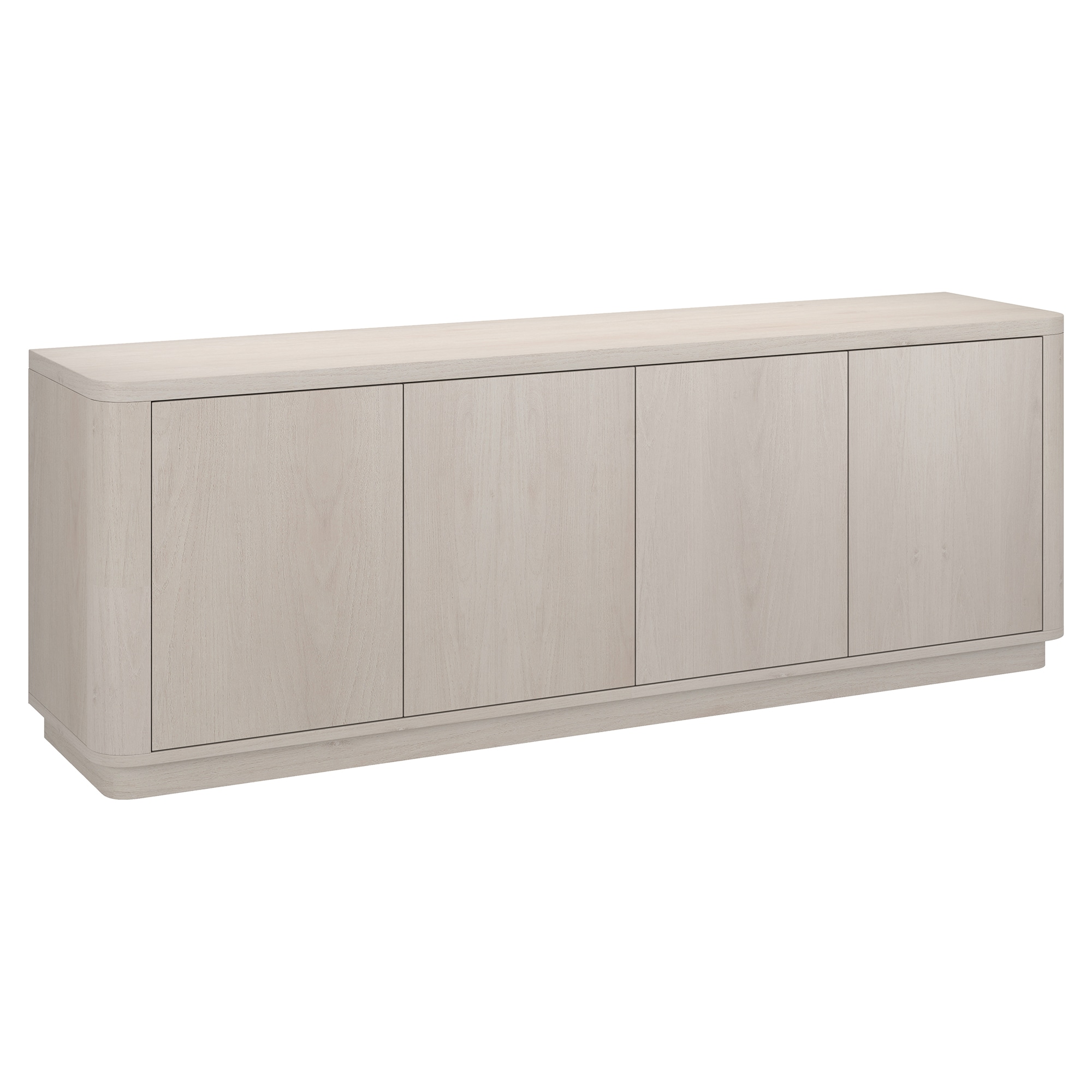 Hailey Home TV2140 Plympton Transitional Alder White TV stand ( Accommodates TVs more than 70-in )