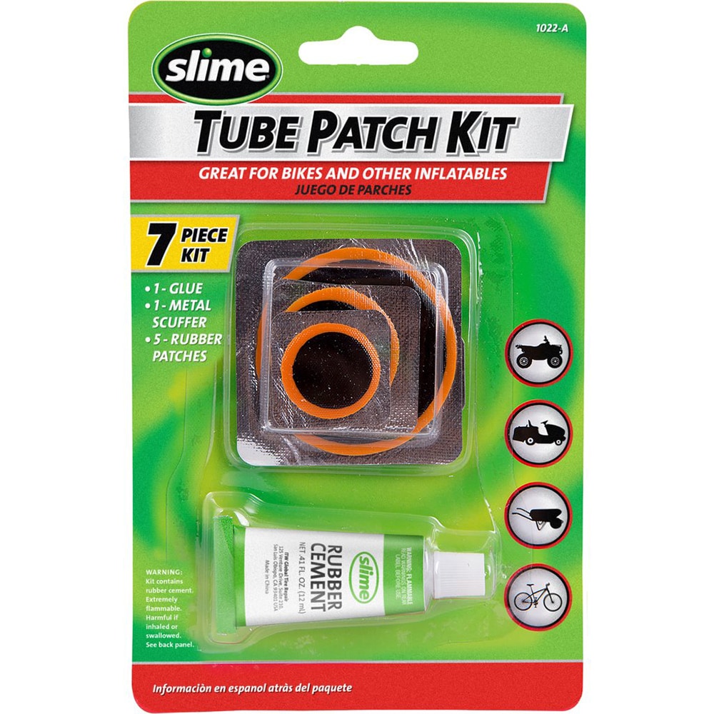 Slime 2033 Rubber Patch Kit, Patches with Glue, Storage Box Included (56  Patches, scuffer, Glue)
