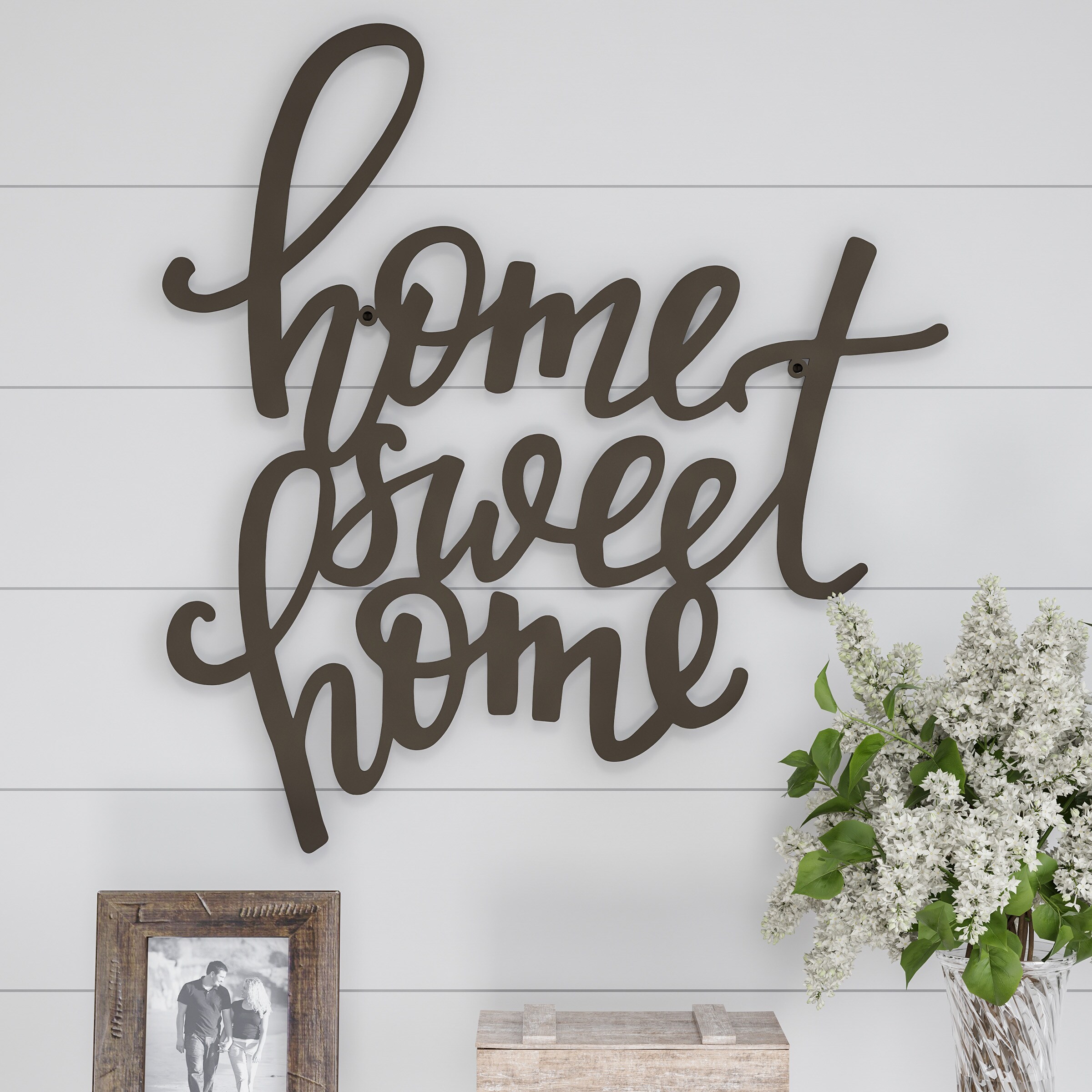 Hastings Home Metal Cutout- Home Sweet Home Decorative Wall Sign 0.1-in ...
