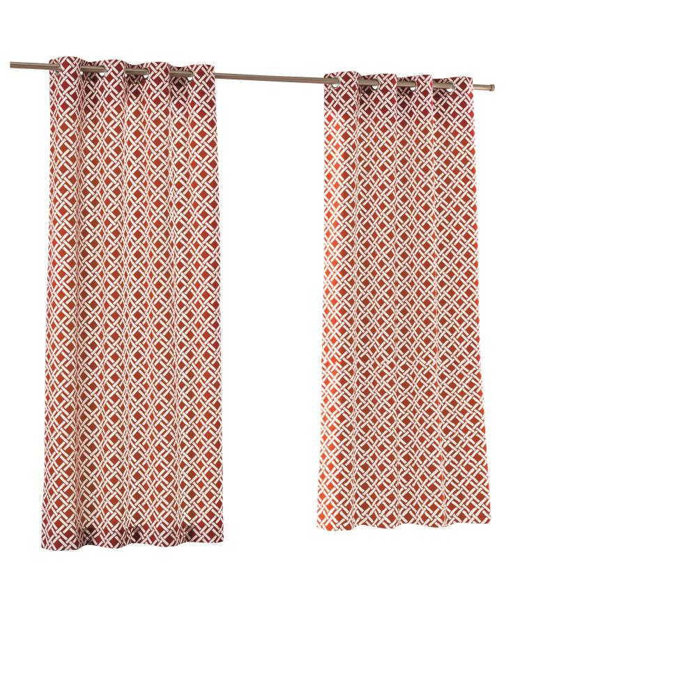 PARASOL 15932052095CNB 95-in Cinnabar Polyester Light Filtering Grommet Single Curtain Panel
