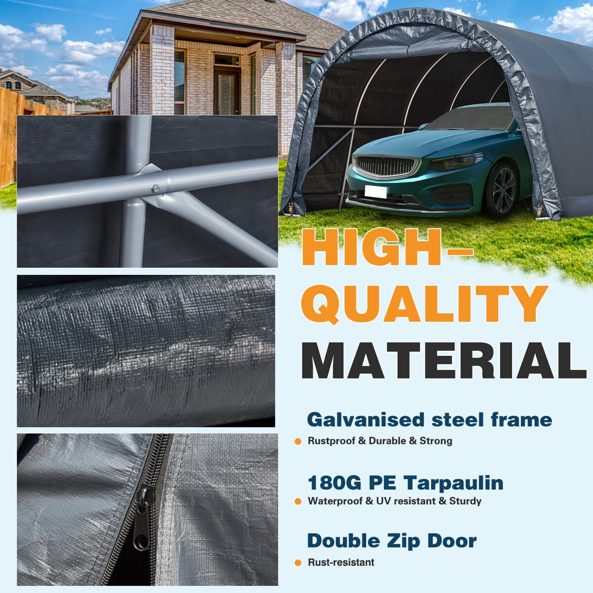 U-HOMY YY-001-CP Carport-Covers - View #5