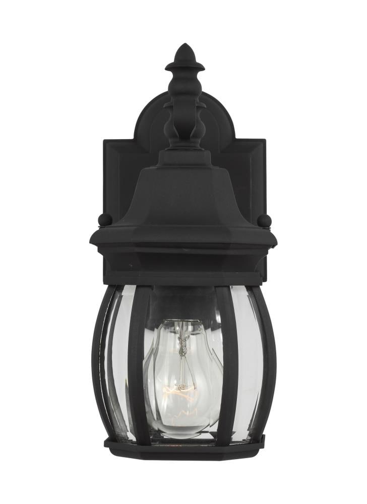 Generation Lighting 88203-12 Wynfield 1 -Light 11.25-in H Black Hardwired Outdoor Wall Light